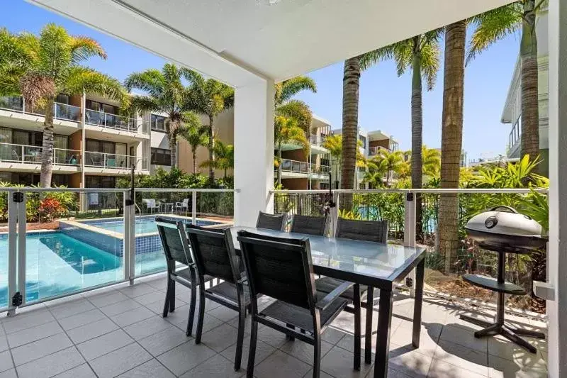 Pool View in Sand Dunes Resort Accommodation