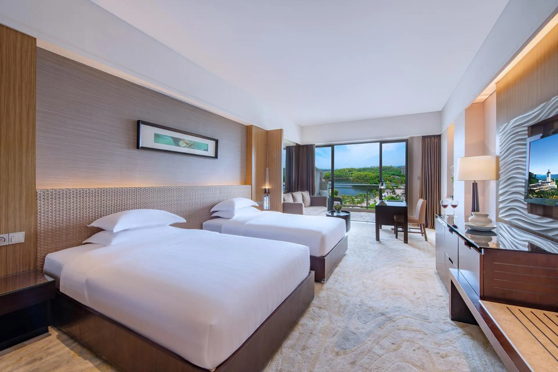 Bed in Mission Hills Hotel Resorts Dongguan