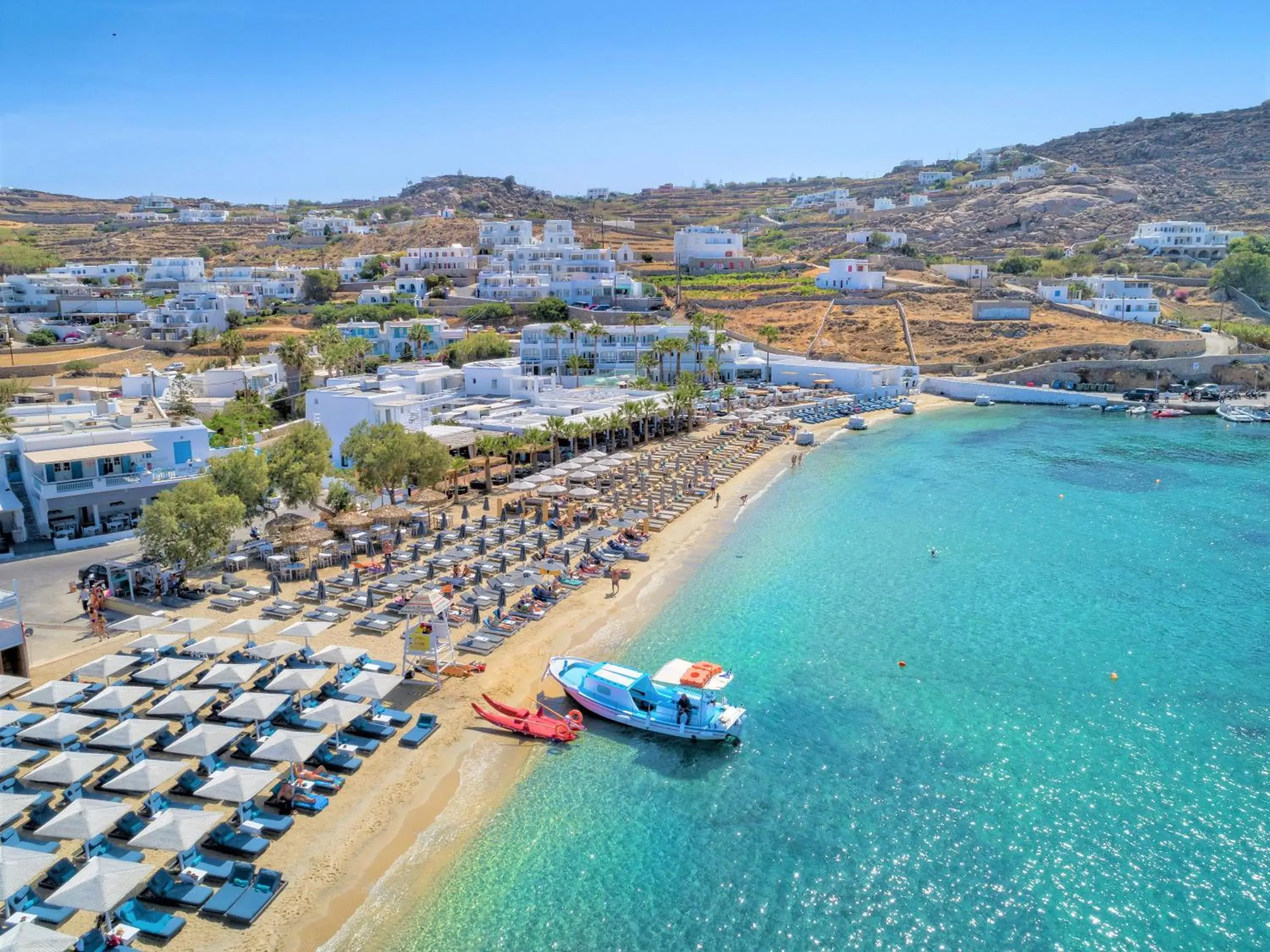 Beach in Deliades Mykonos