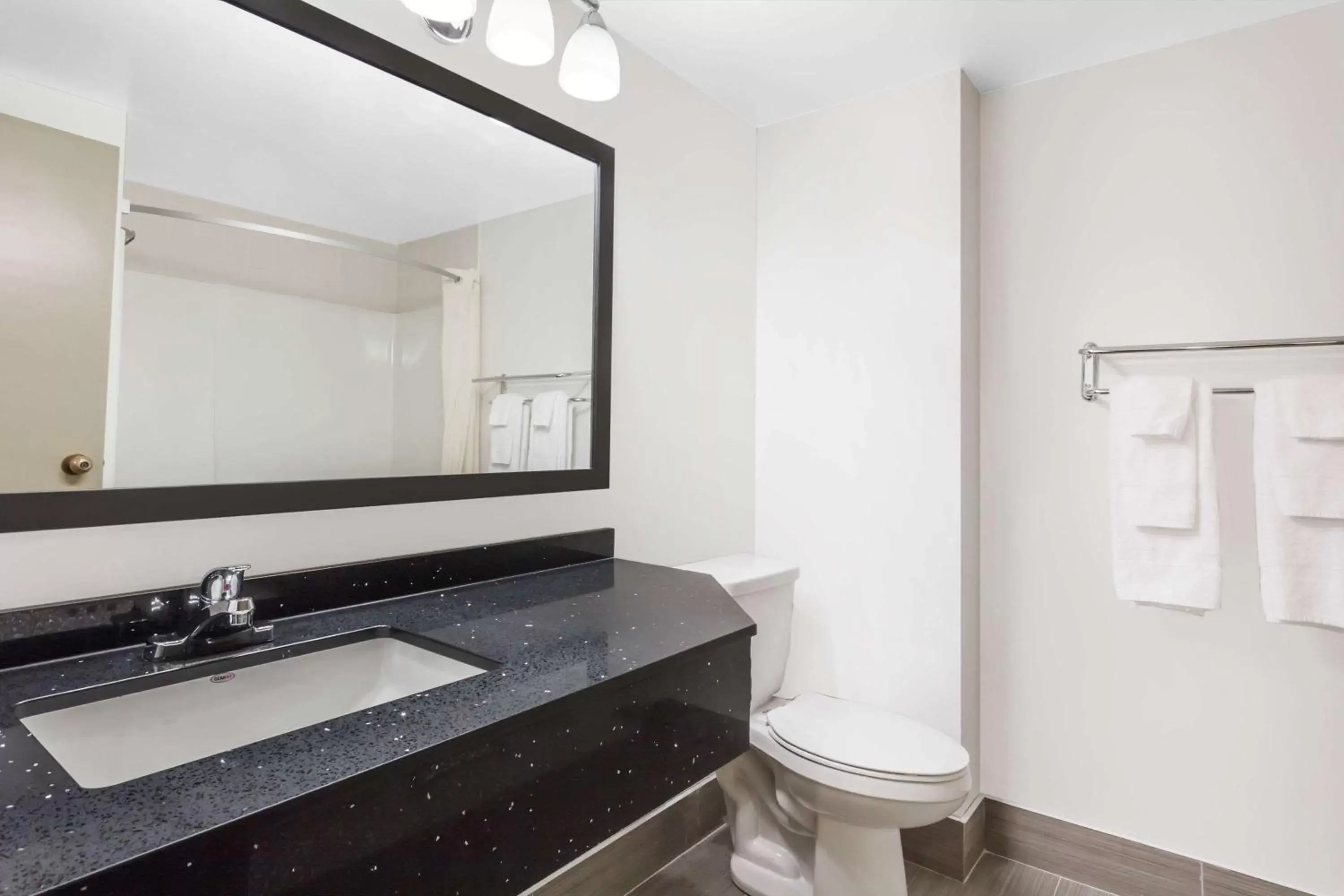 Bathroom in Super 8 by Wyndham Sudbury ON