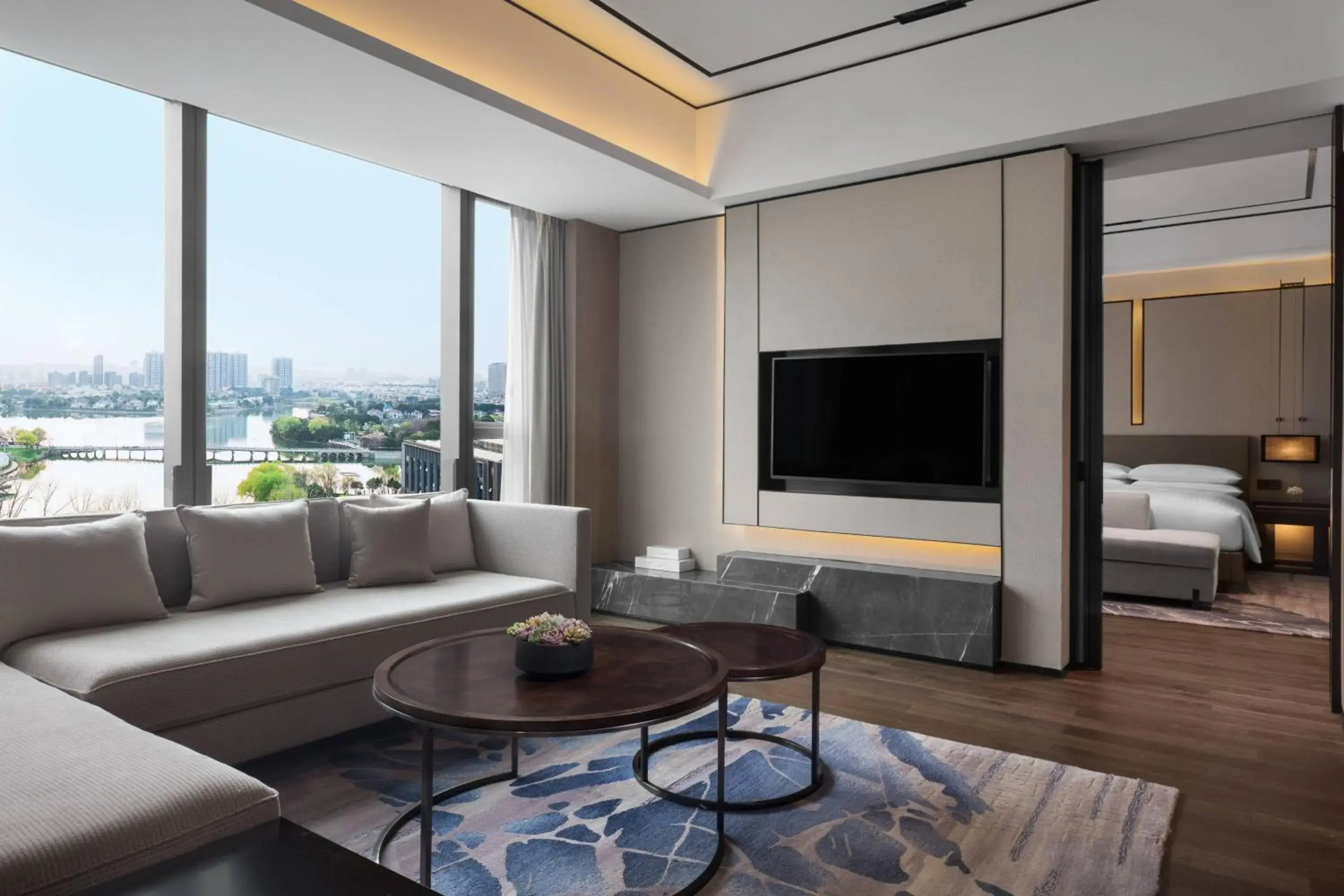 Bedroom, Seating Area in Marriott Nanjing South Hotel