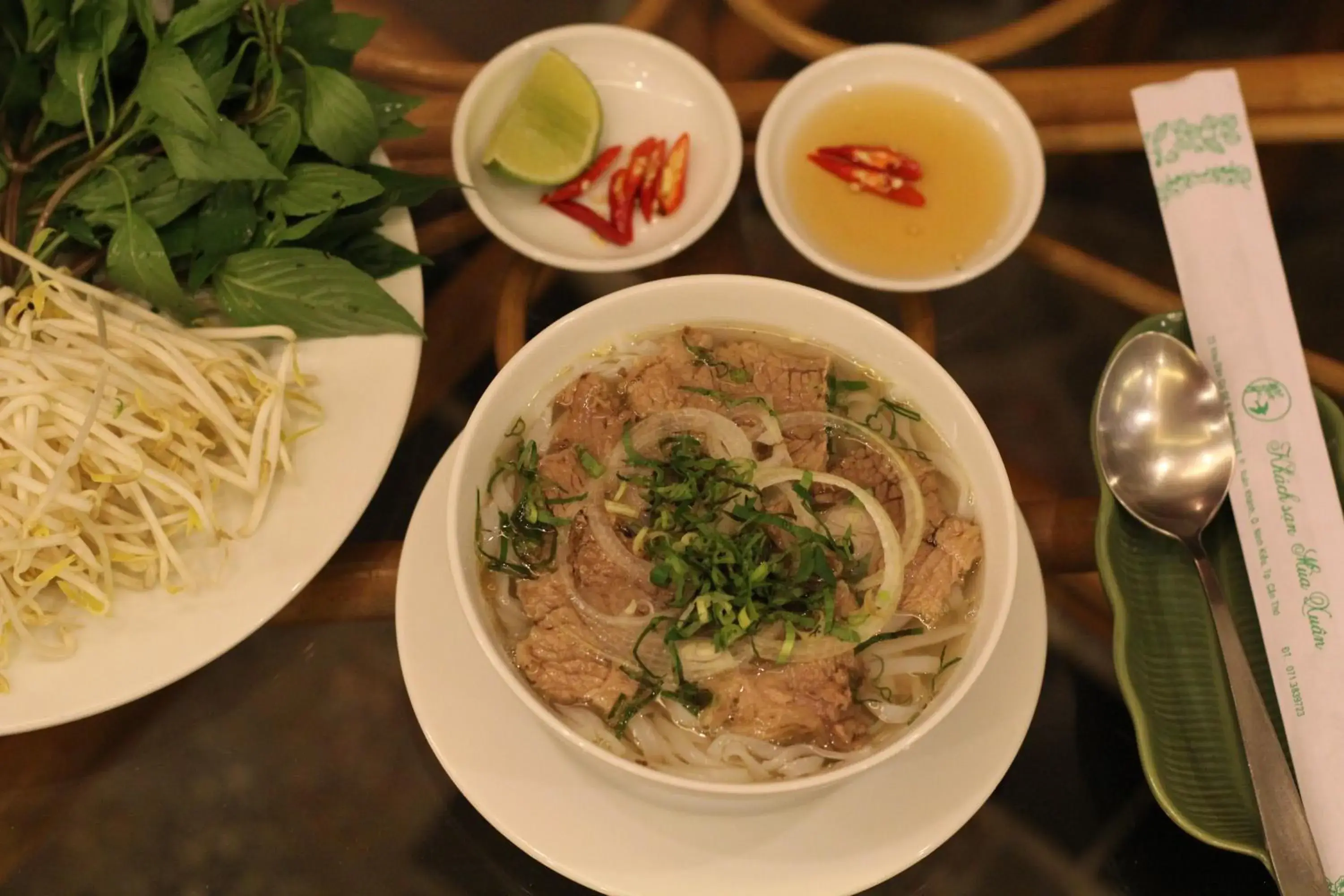 Food close-up in Spring Hotel