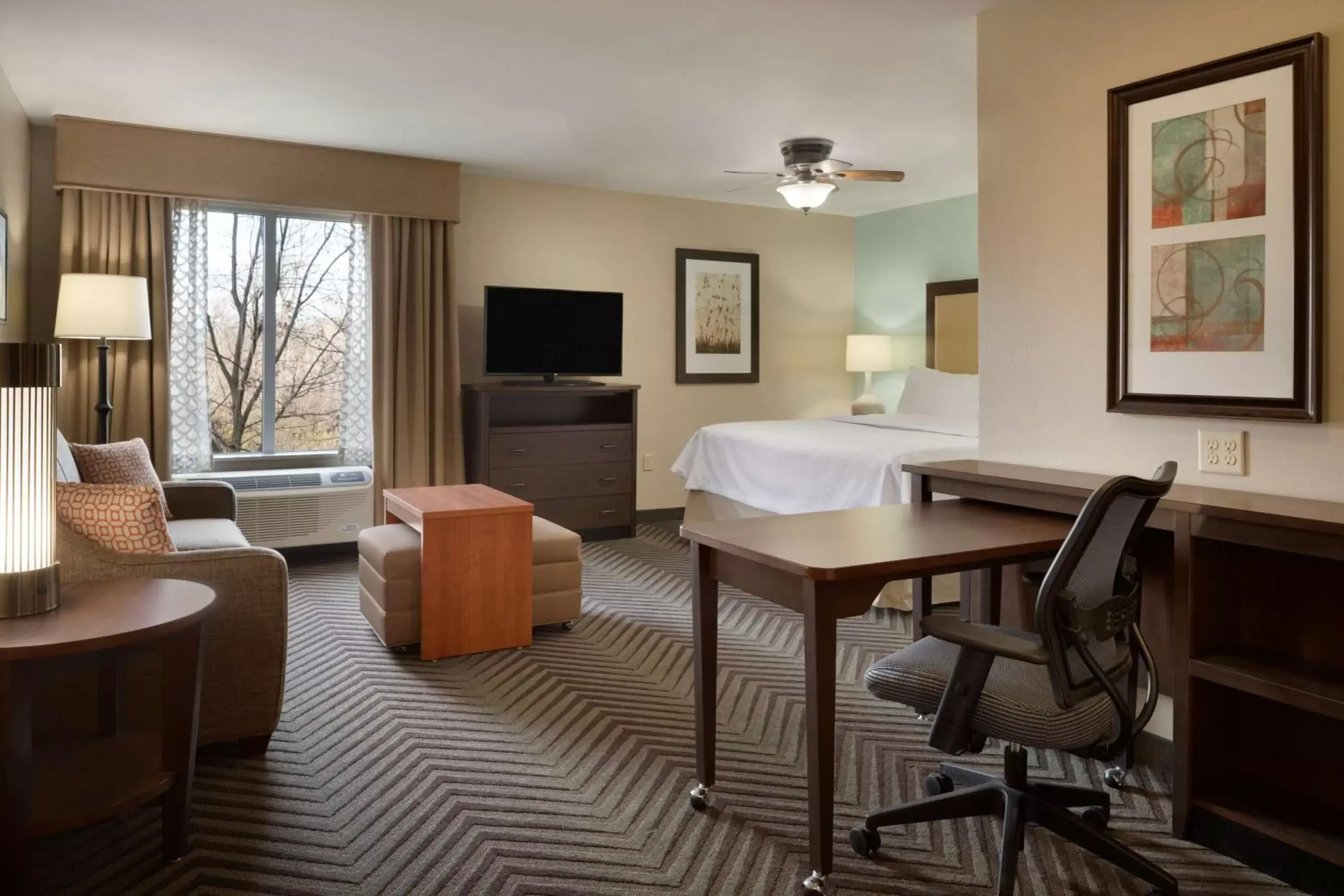 Living room, Seating Area in Homewood Suites by Hilton Kalamazoo-Portage