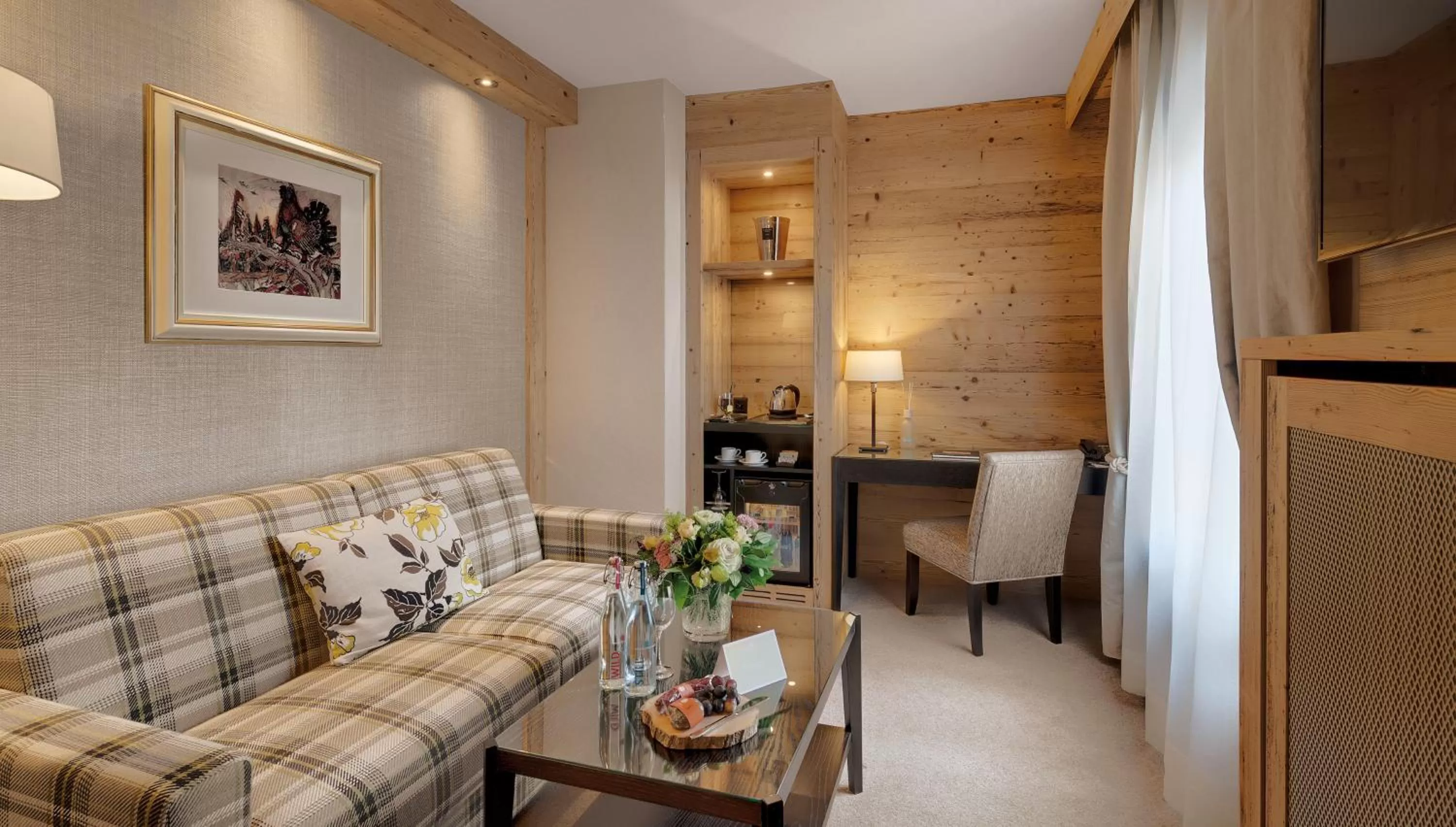 Seating area in Morosani Schweizerhof