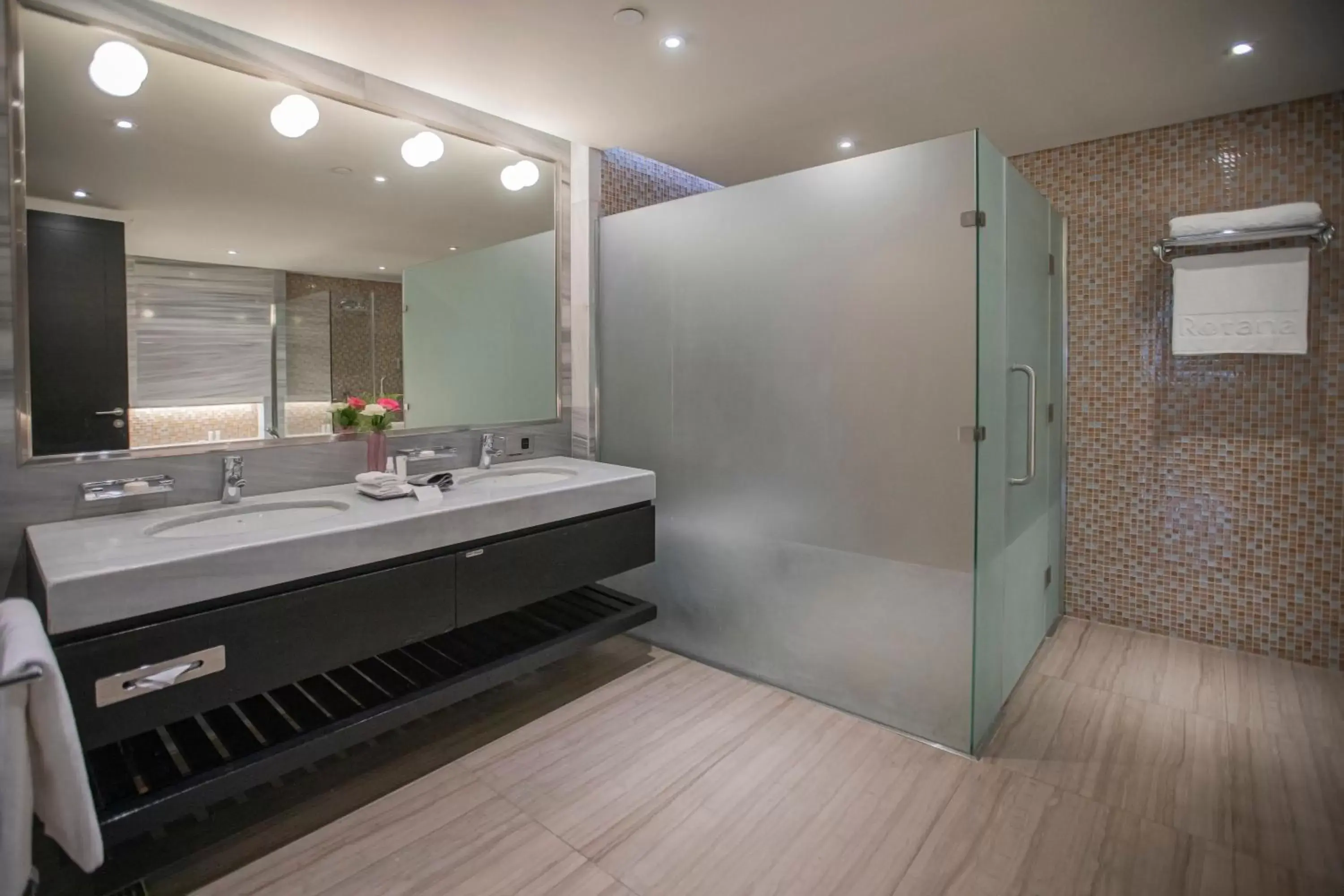 Bathroom in The Boulevard Arjaan by Rotana