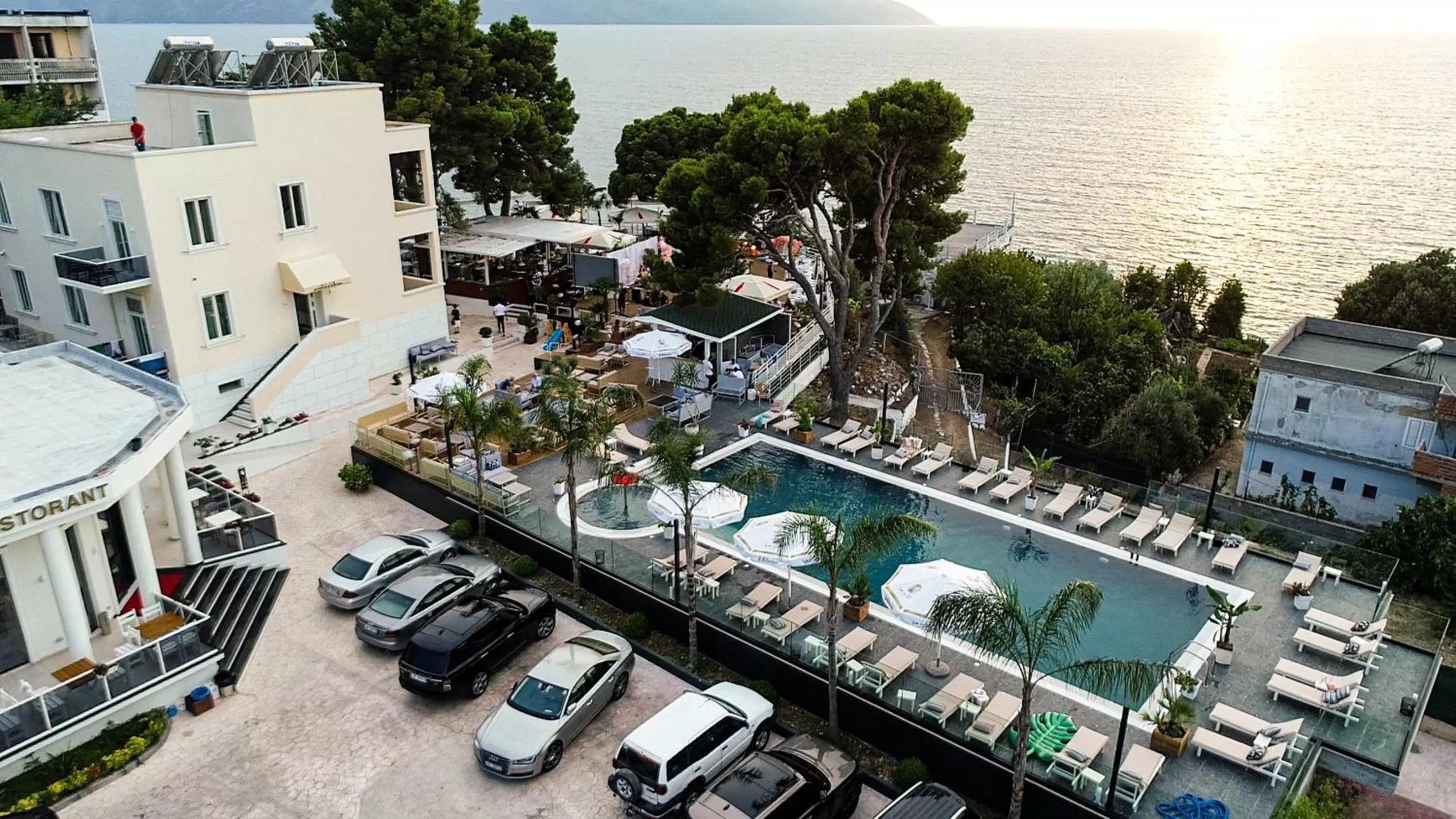 Swimming pool, Bird's-eye View in Le Palazzine Hotel