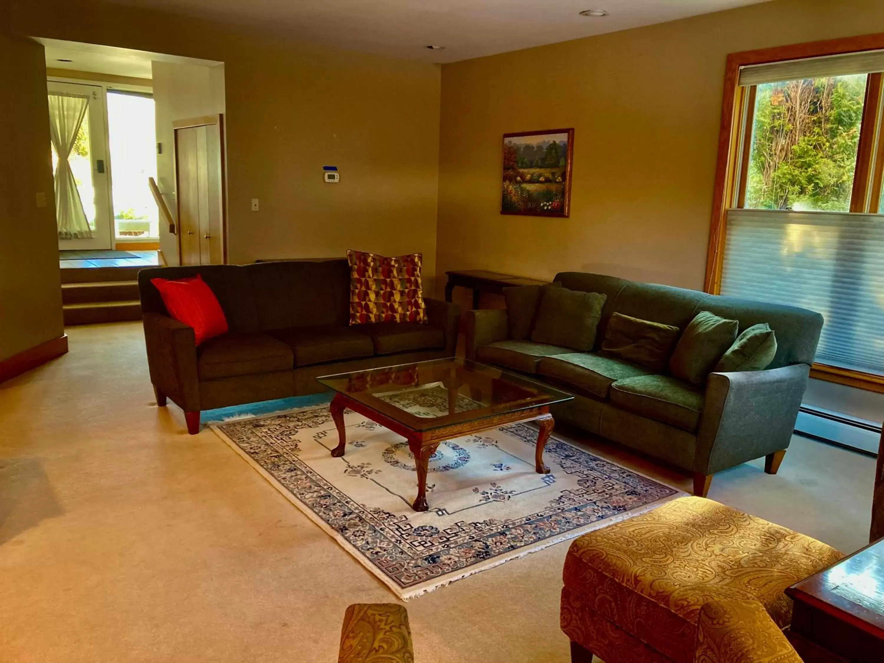 Living room, Seating Area in Garden Grove Retreat & Lodging near Pictured Rocks, Fayette, Trails