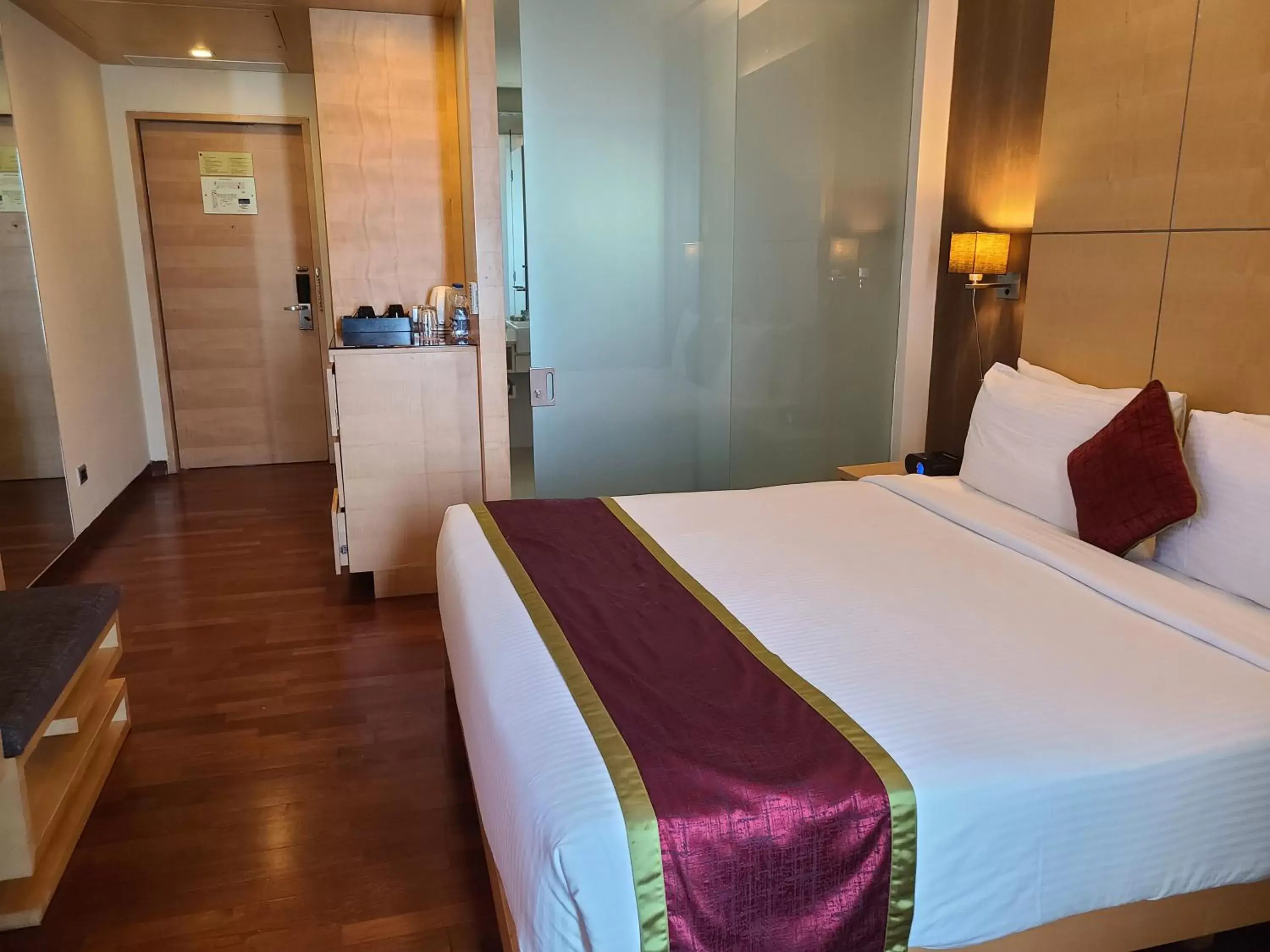 Bed in Novotel Hyderabad Airport