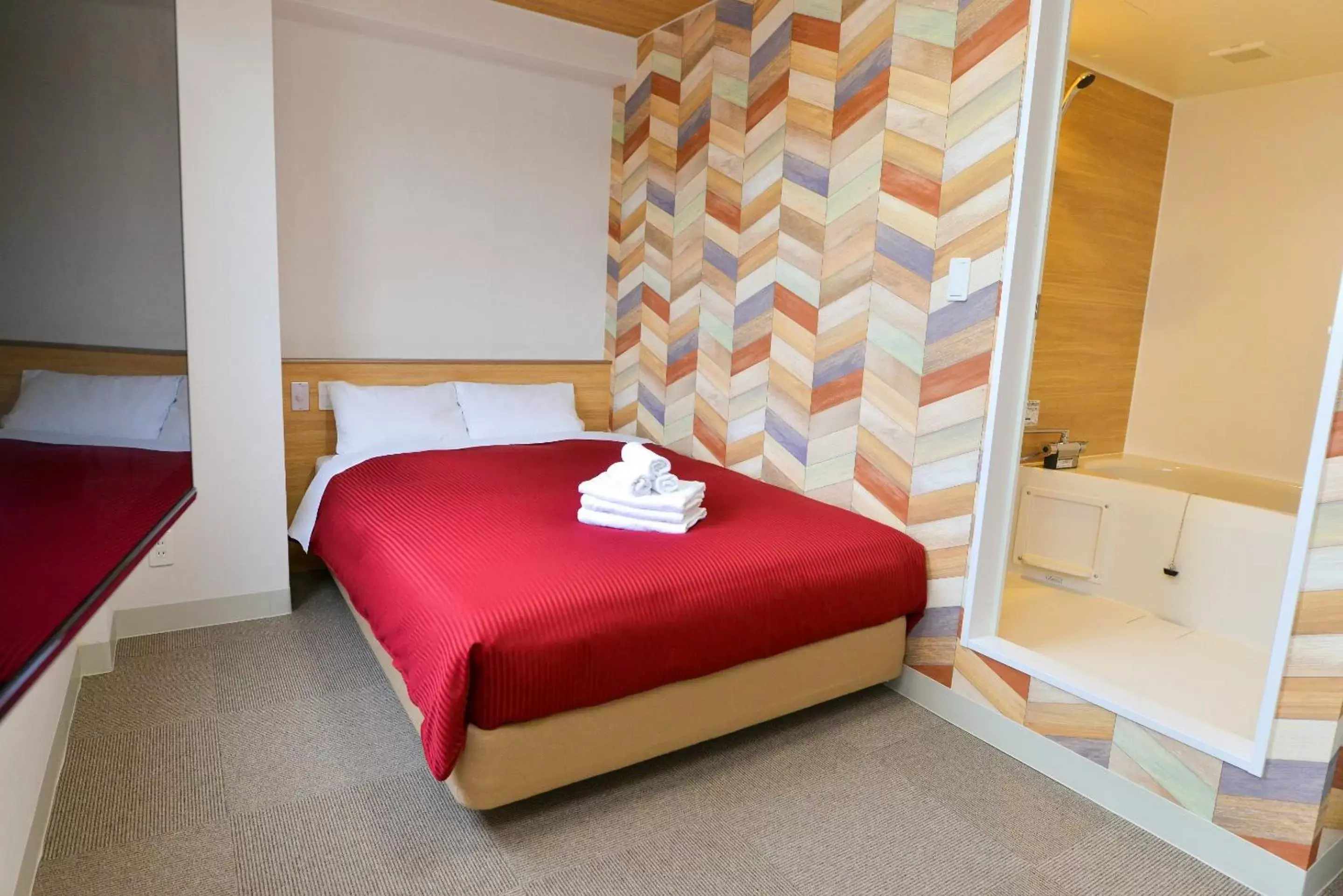 Bedroom, Bed in Hotel New Gaea Omuta Garden Bedroom, Bed in Hotel New Gaea Omuta Garden