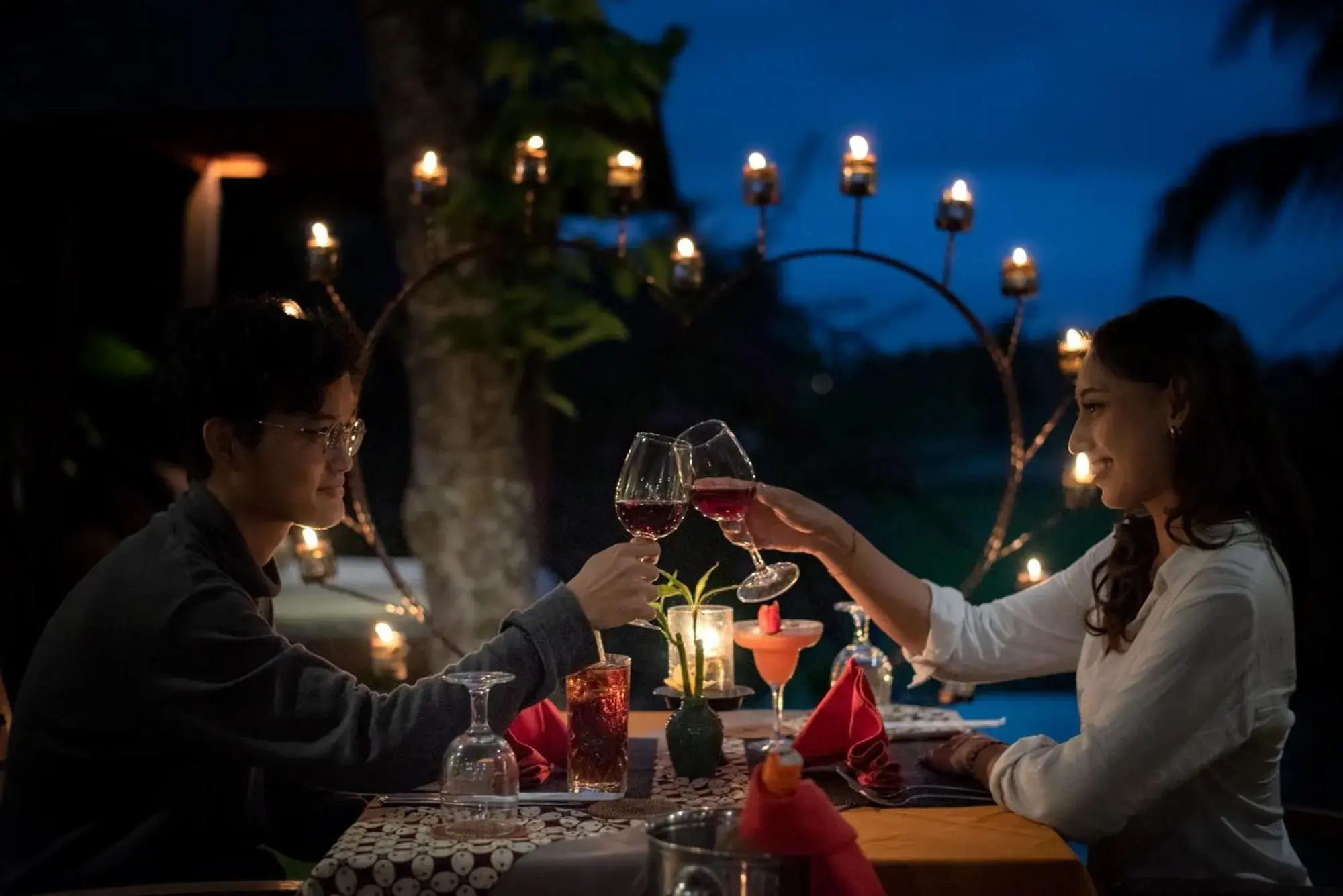 Dinner, Guests in Ubud Padi Villas