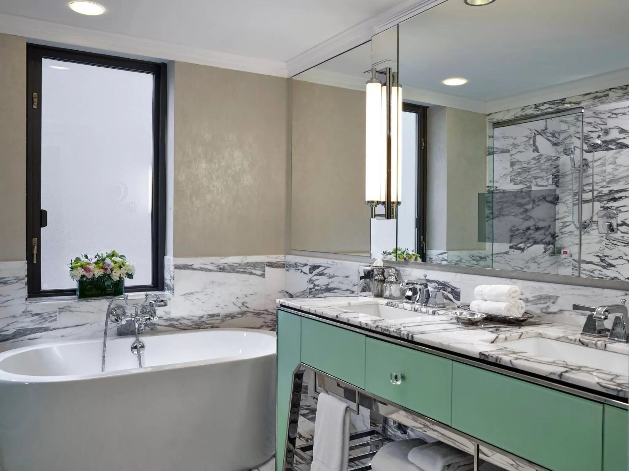 Bathroom in Loews Regency New York Hotel