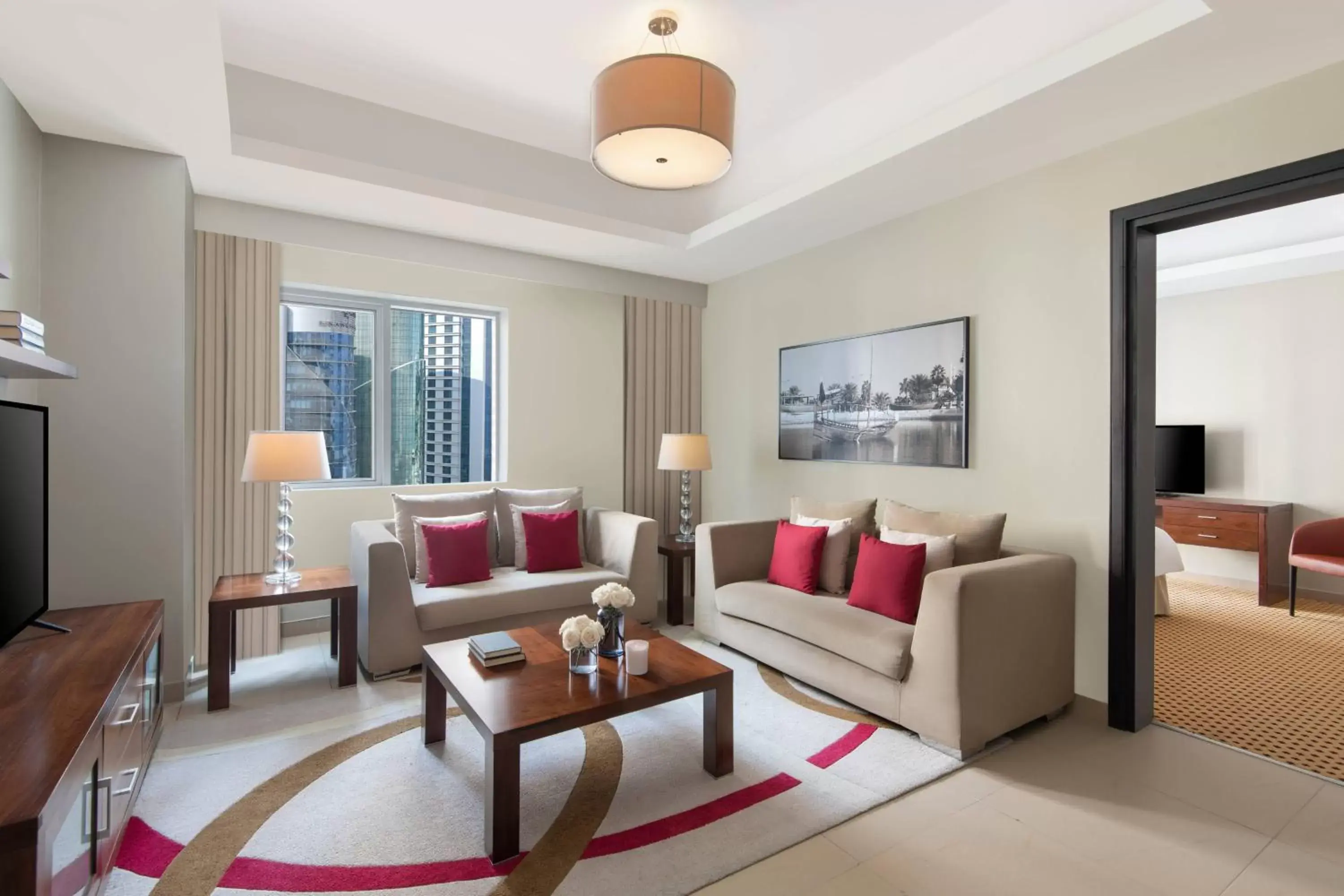 Living room, Seating Area in Marriott Executive Apartments City Center Doha