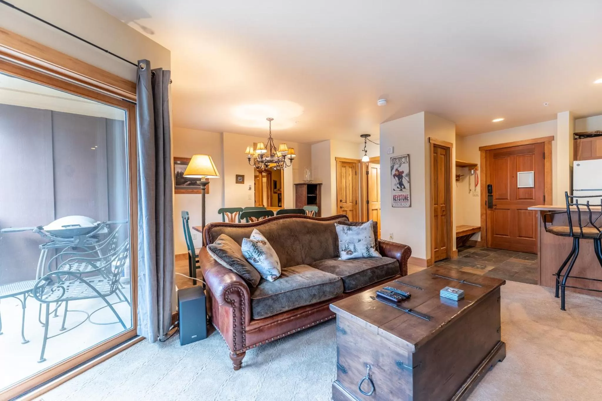 Living room in Red Hawk Lodge by Summit County Mountain Retreats