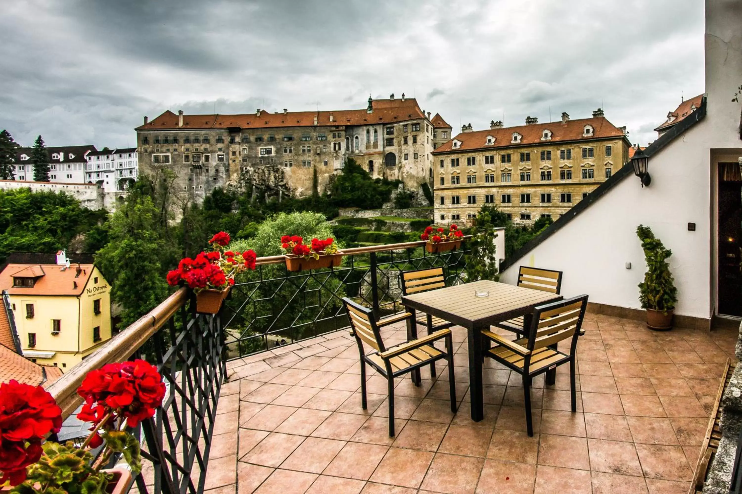 Balcony/Terrace in Hotel Dvorak Cesky Krumlov
