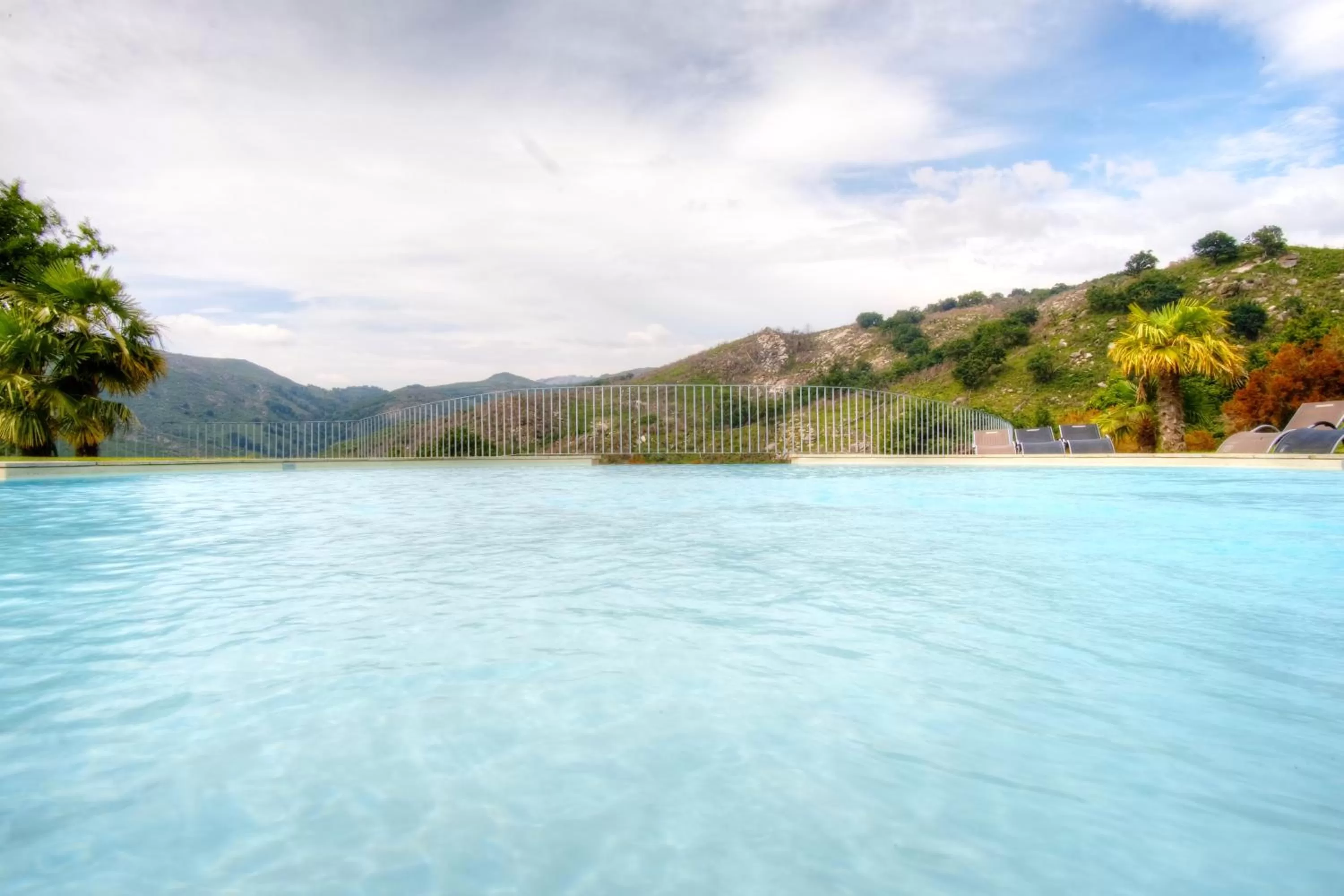Pool view in Eco-Bungalow