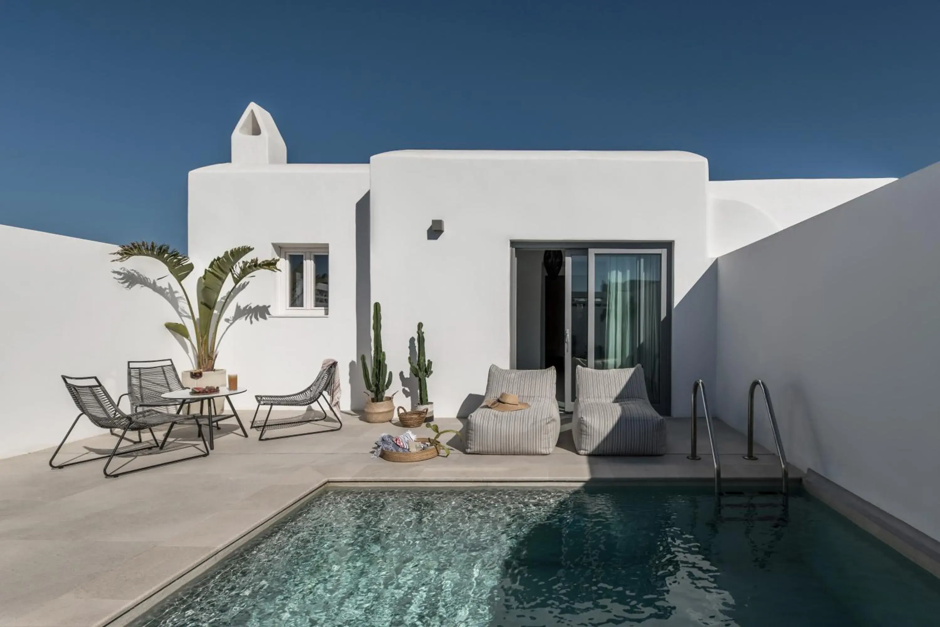 Patio, Swimming Pool in A Hotel Mykonos