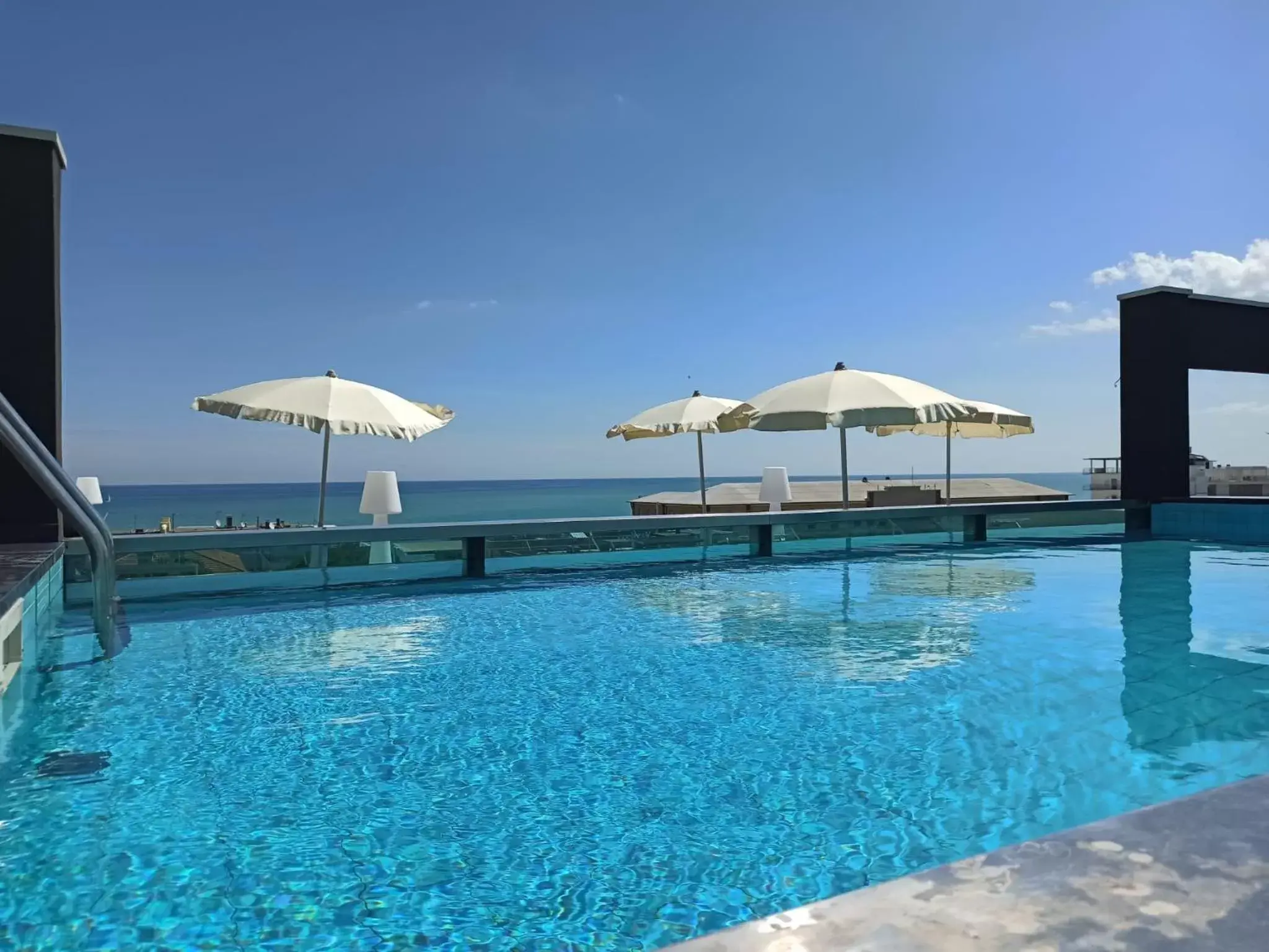 Balcony/Terrace, Swimming Pool in Raffaello Hotel