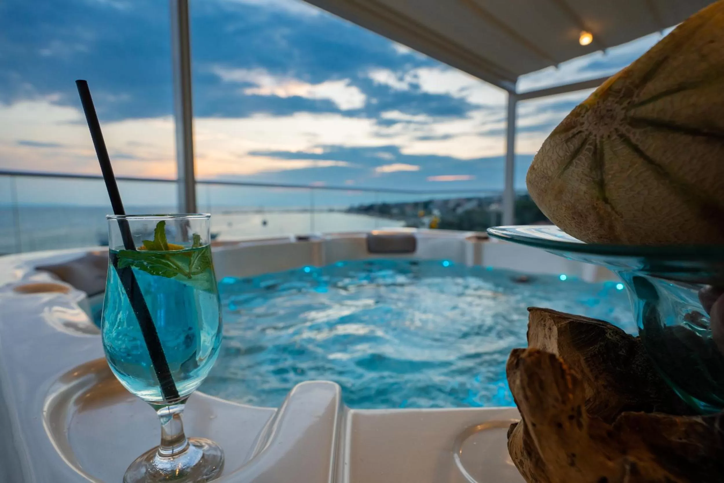 Hot Tub in Bed&Breakfast Novalis