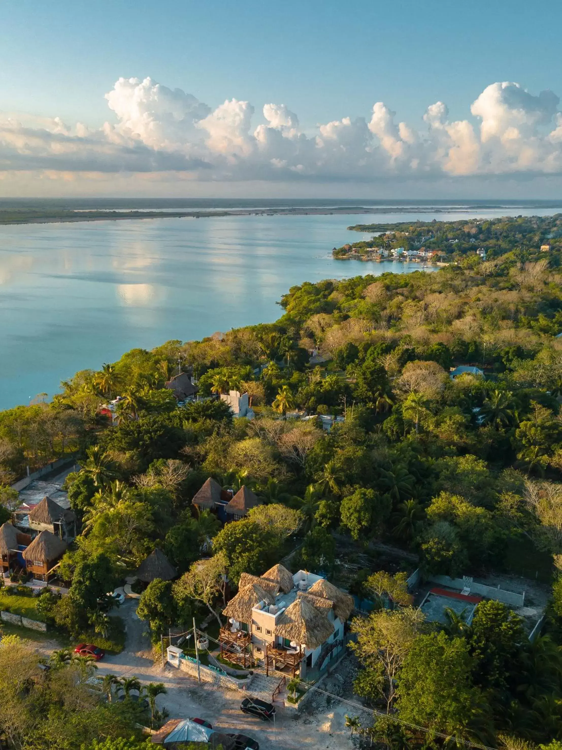 Natural landscape, Bird's-eye View in Hotel Pancho Villas Bacalar Vista a Laguna