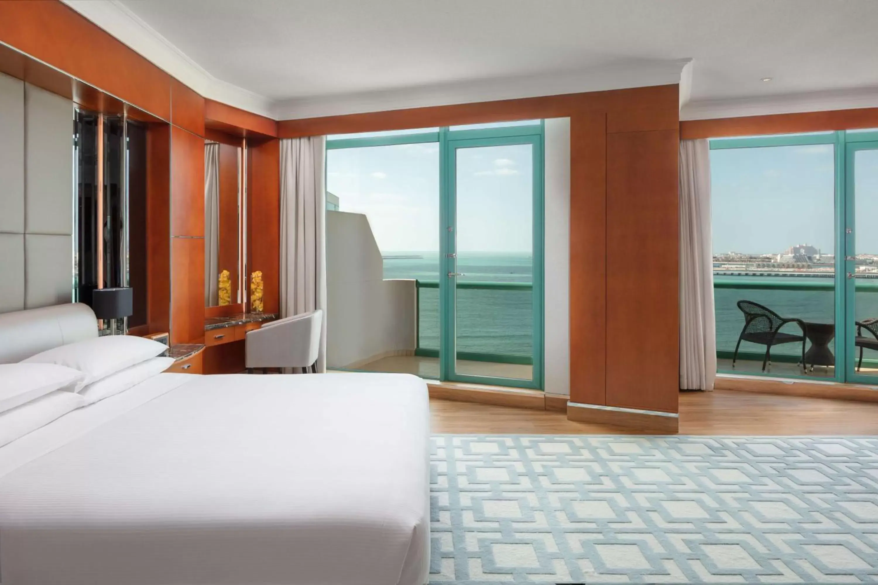 Bed, Sea View in Hilton Dubai Jumeirah