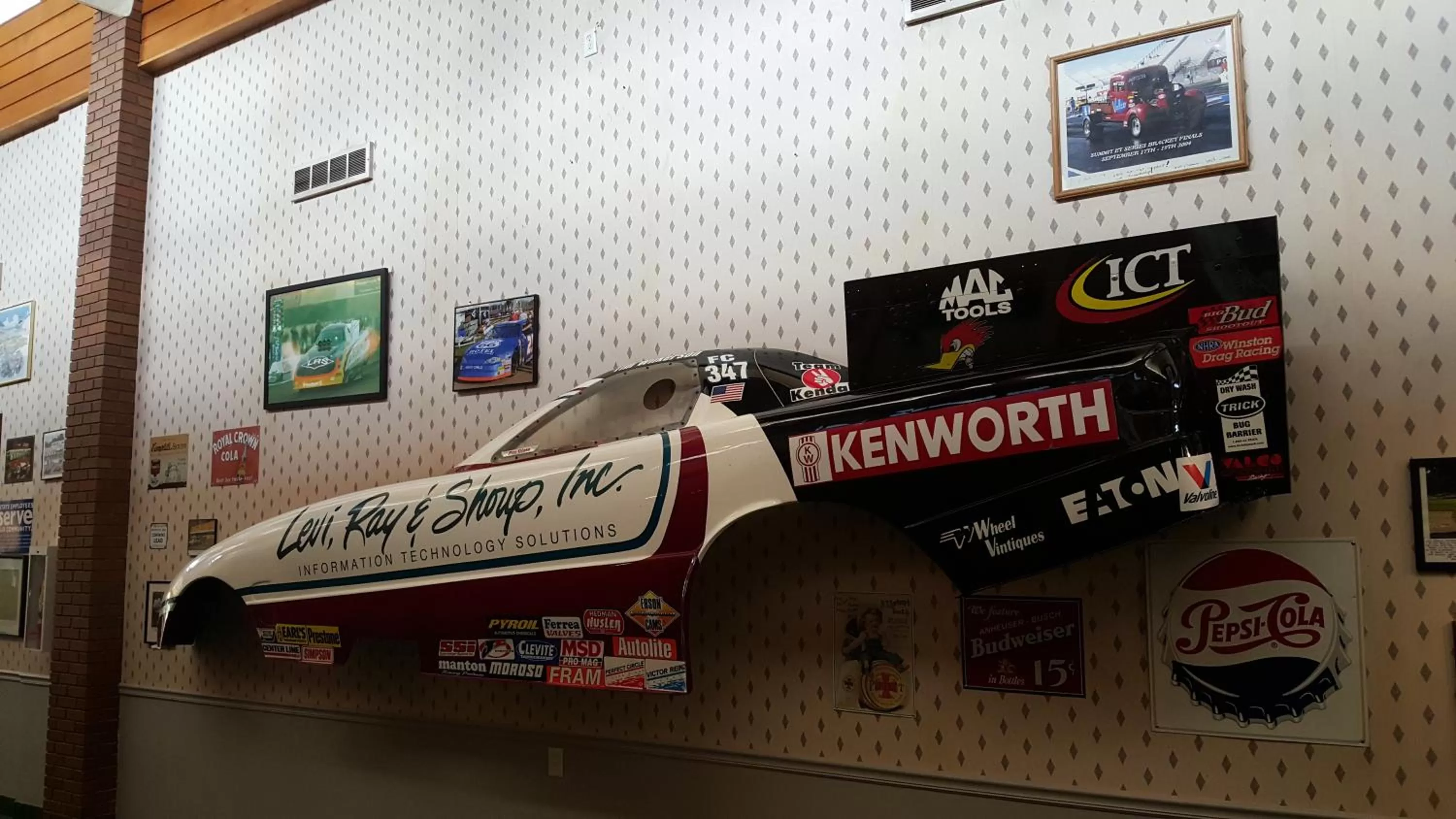 Decorative detail in Route 66 Hotel, Southern View, Illinois