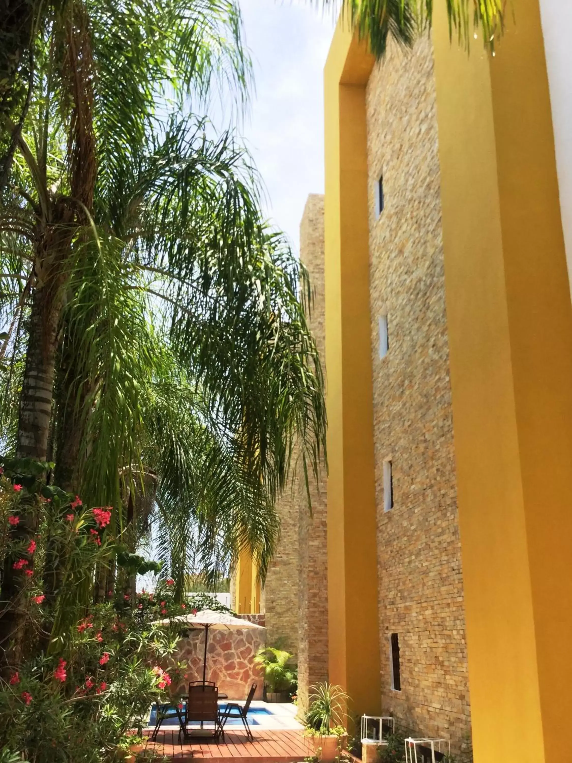 Patio, Property Building in Hotel Las Golondrinas