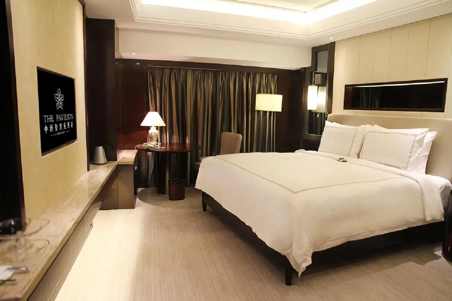 Bed in The Pavilion Hotel Shenzhen (Huaqiang NorthBusiness Zone)