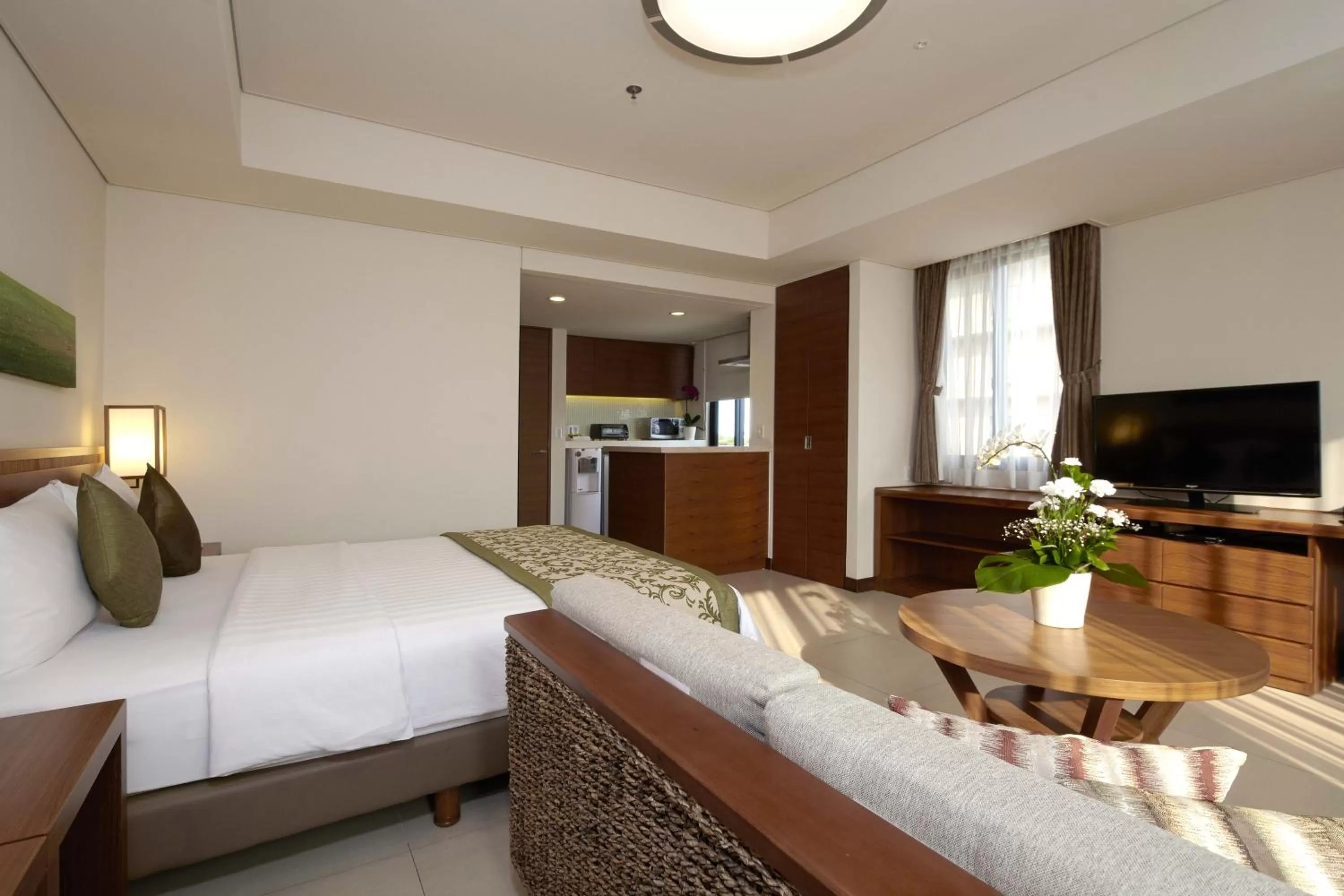 Decorative detail, Bed in Axia South Cikarang Service Apartment