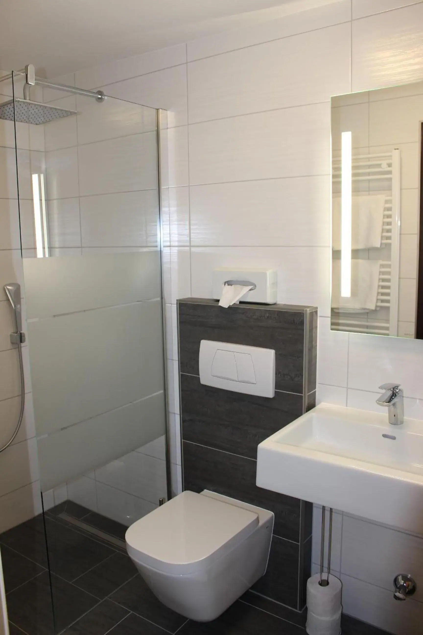 Shower, Bathroom in Hotel Ganslhof