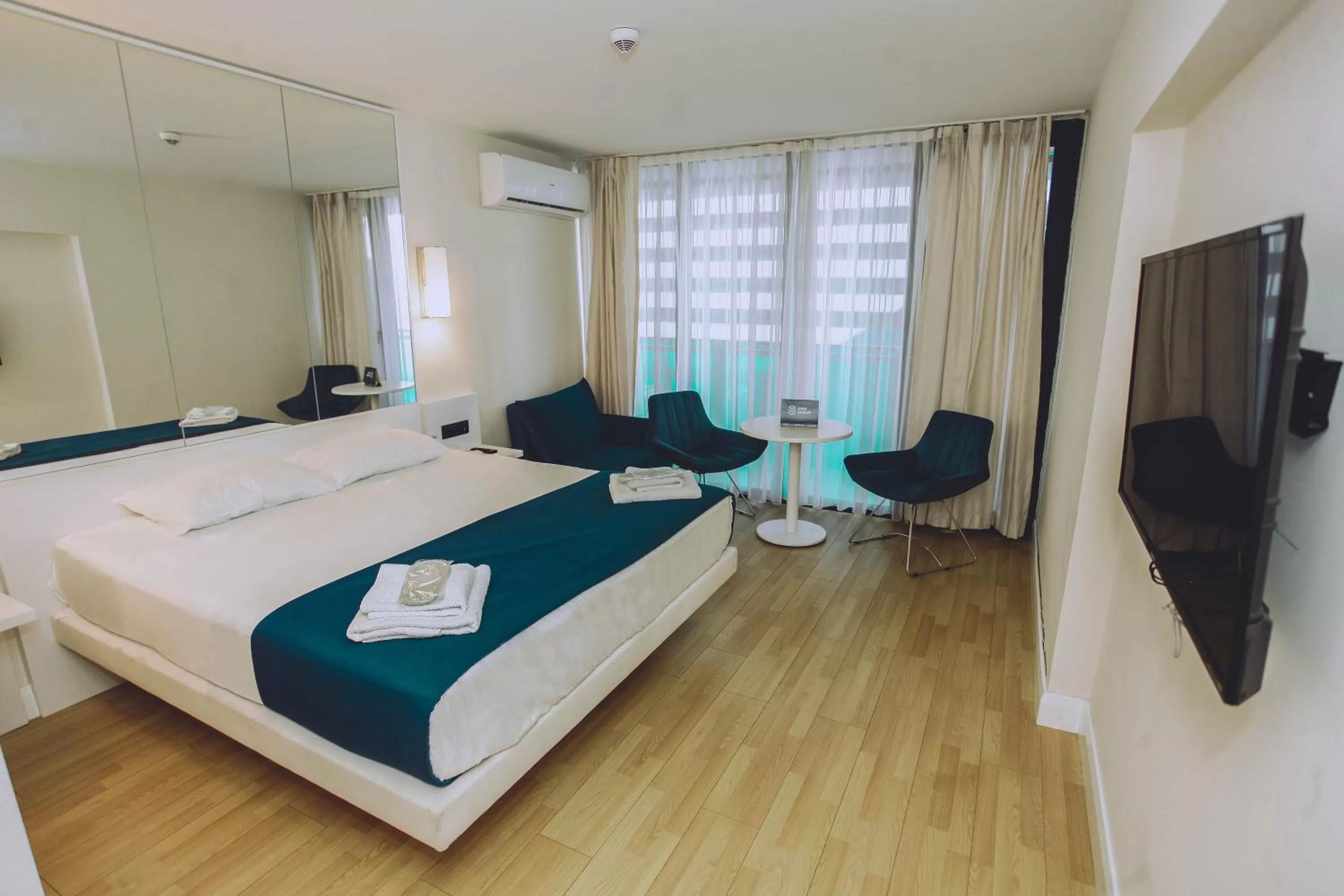 Bed in Orbi City Batumi With Sea View