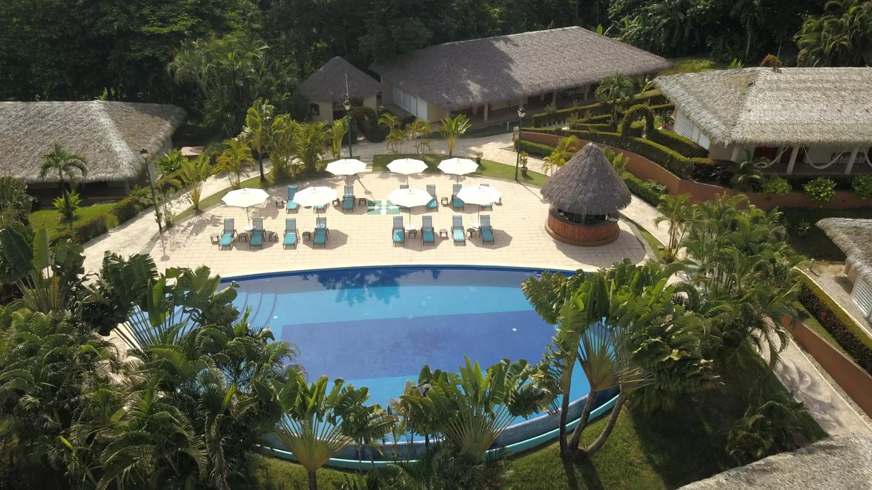 Pool View in Hotel Villa Mercedes Palenque