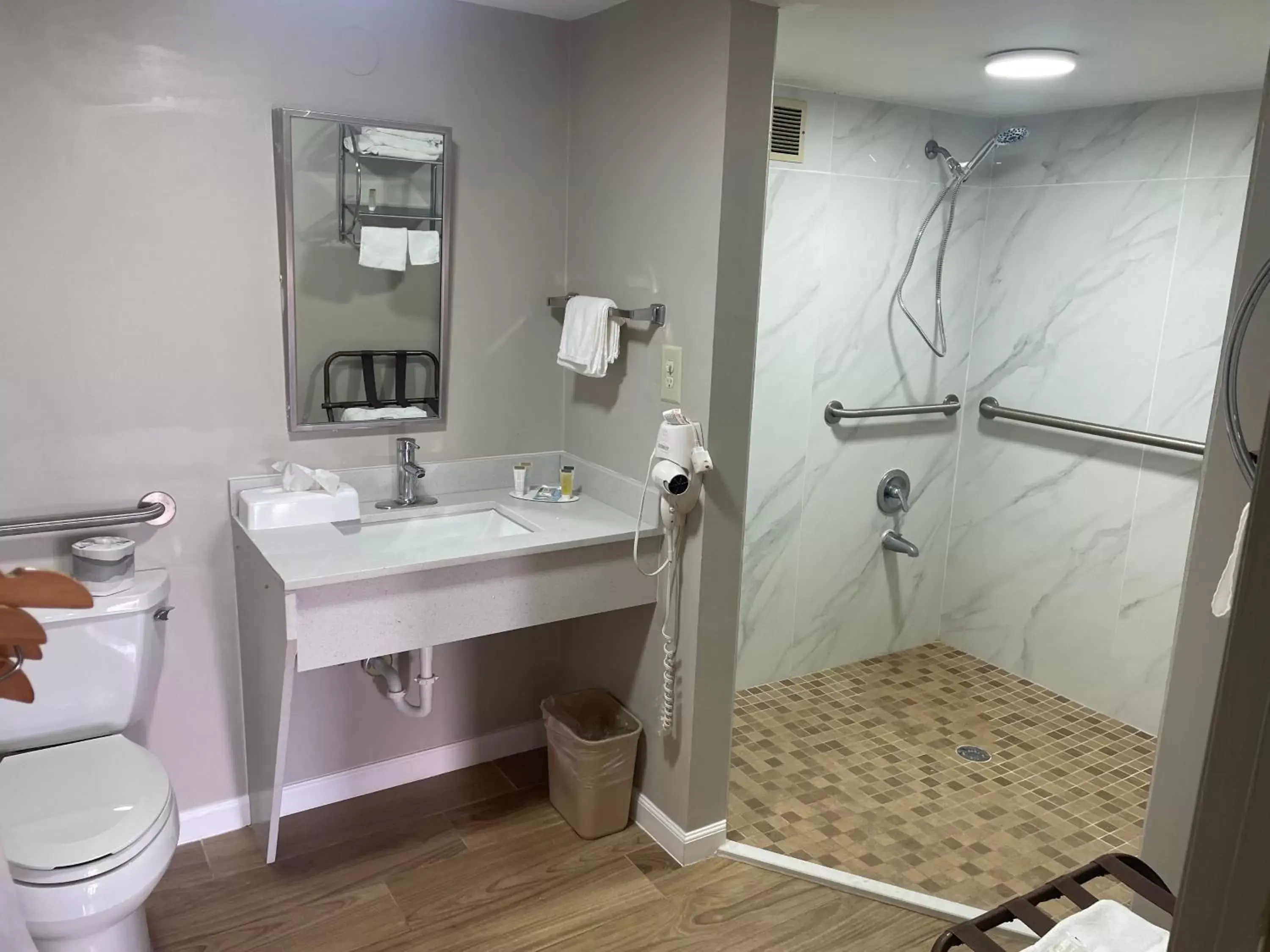 Shower, Bathroom in Days Inn by Wyndham Valdosta/Near Valdosta Mall