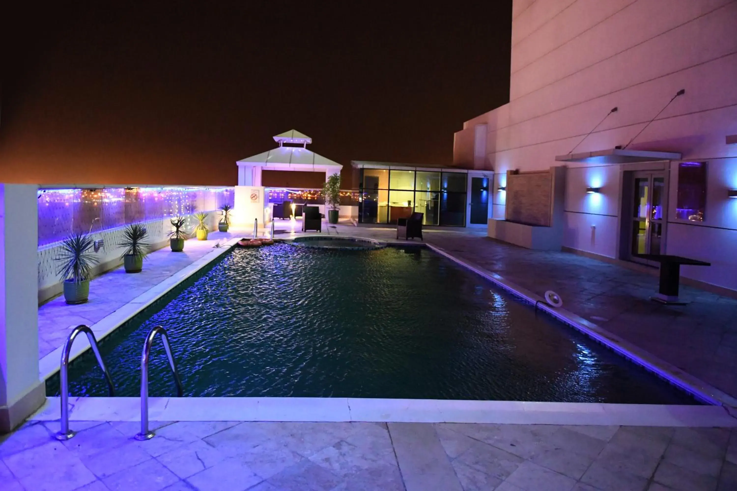 Night, Swimming Pool in Al Olaya Suites Hotel