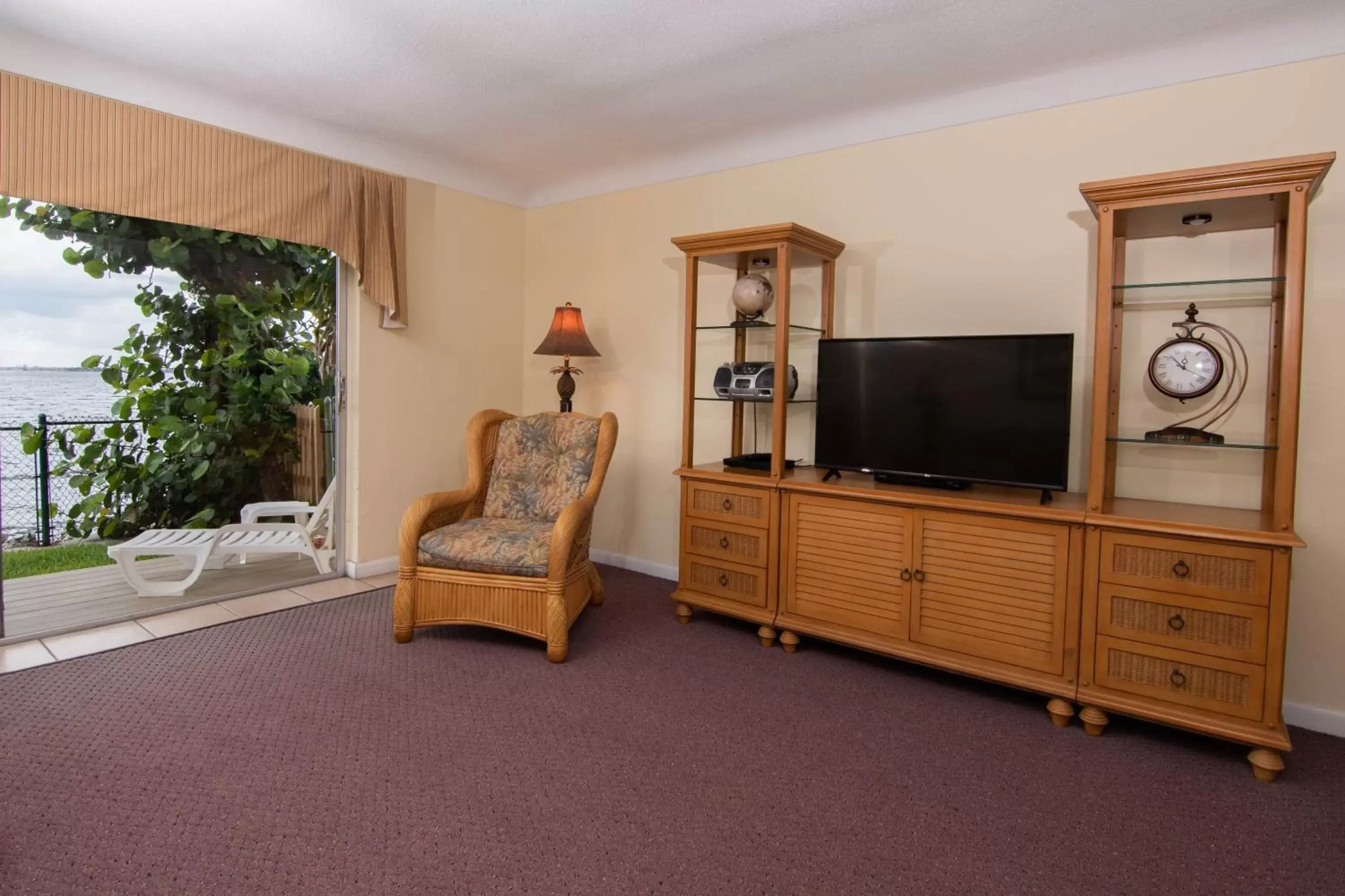 Seating Area in Palm Beach Waterfront Condos - Full Kitchens!