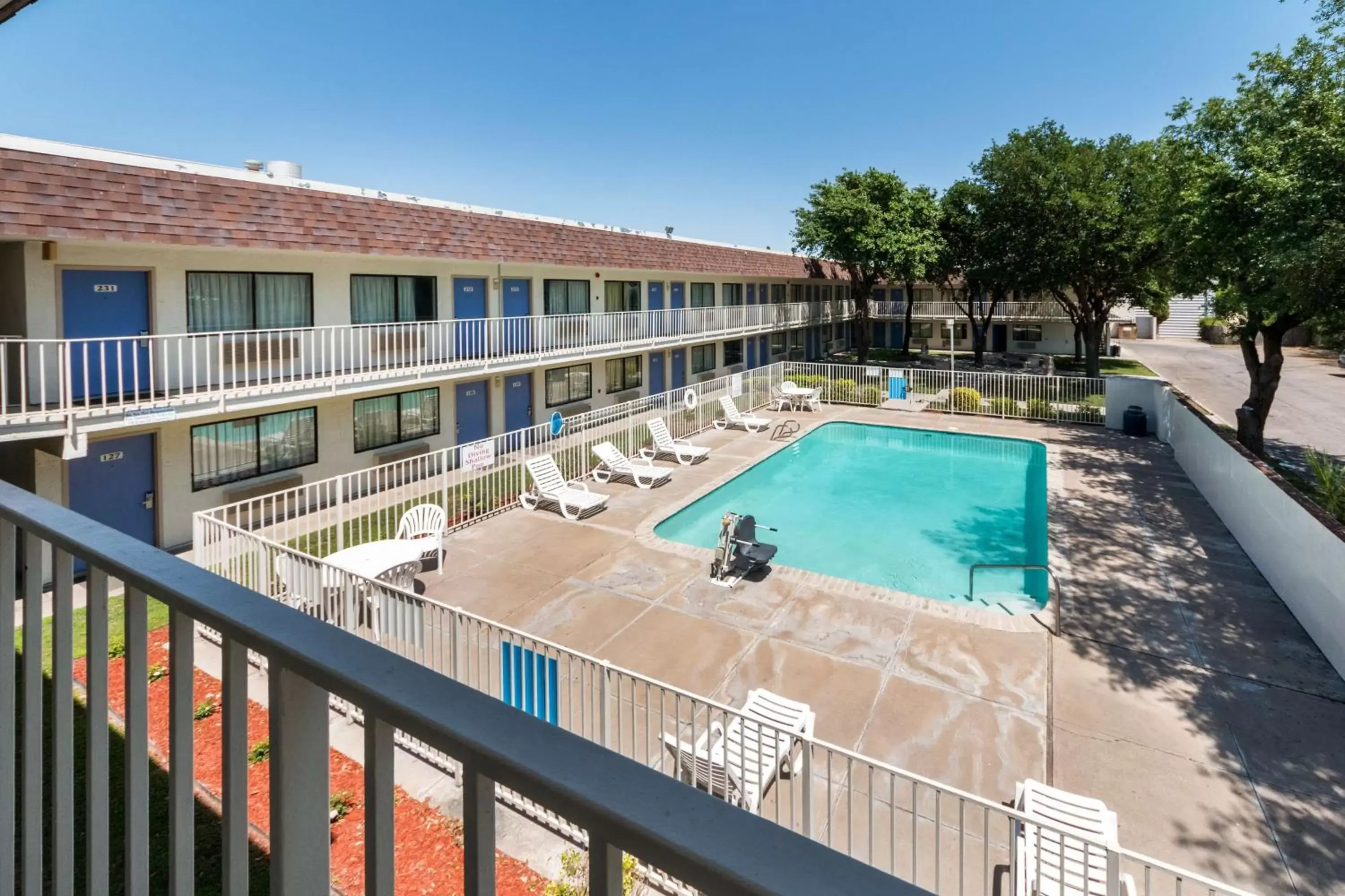 Pool View in Motel 6-Del Rio, TX