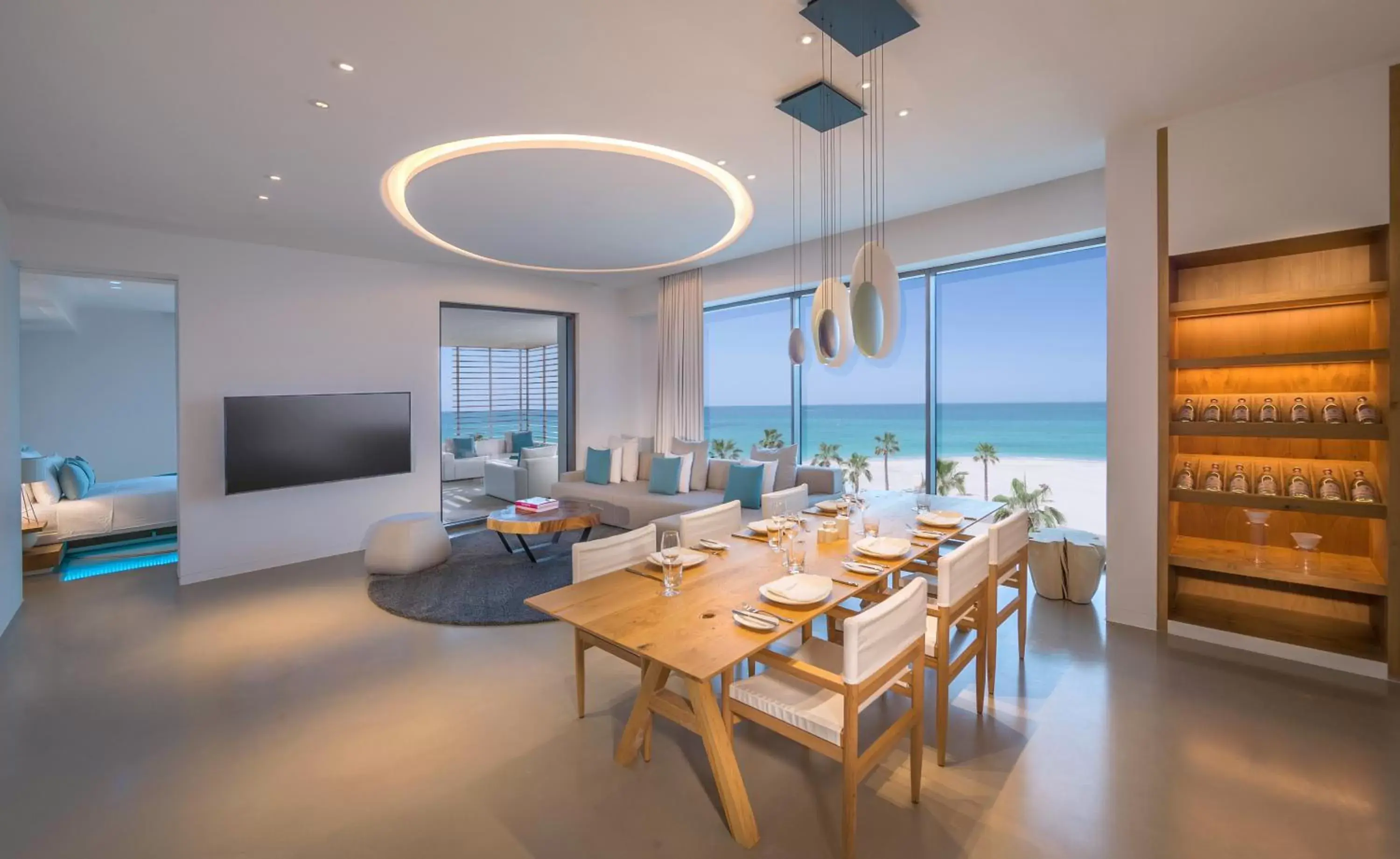 Living room, Dining Area in Nikki Beach Resort & Spa Dubai