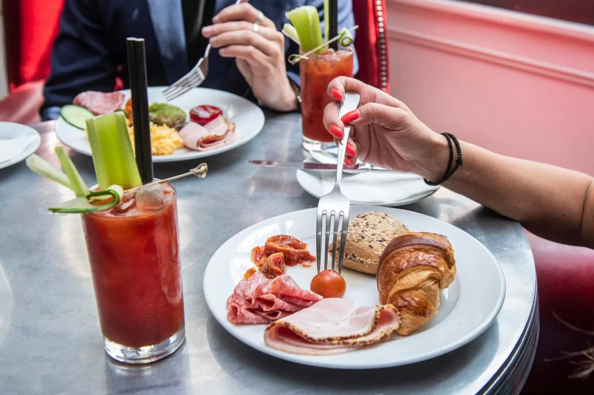 Continental breakfast in The Exhibitionist Hotel Continental breakfast in The Exhibitionist Hotel