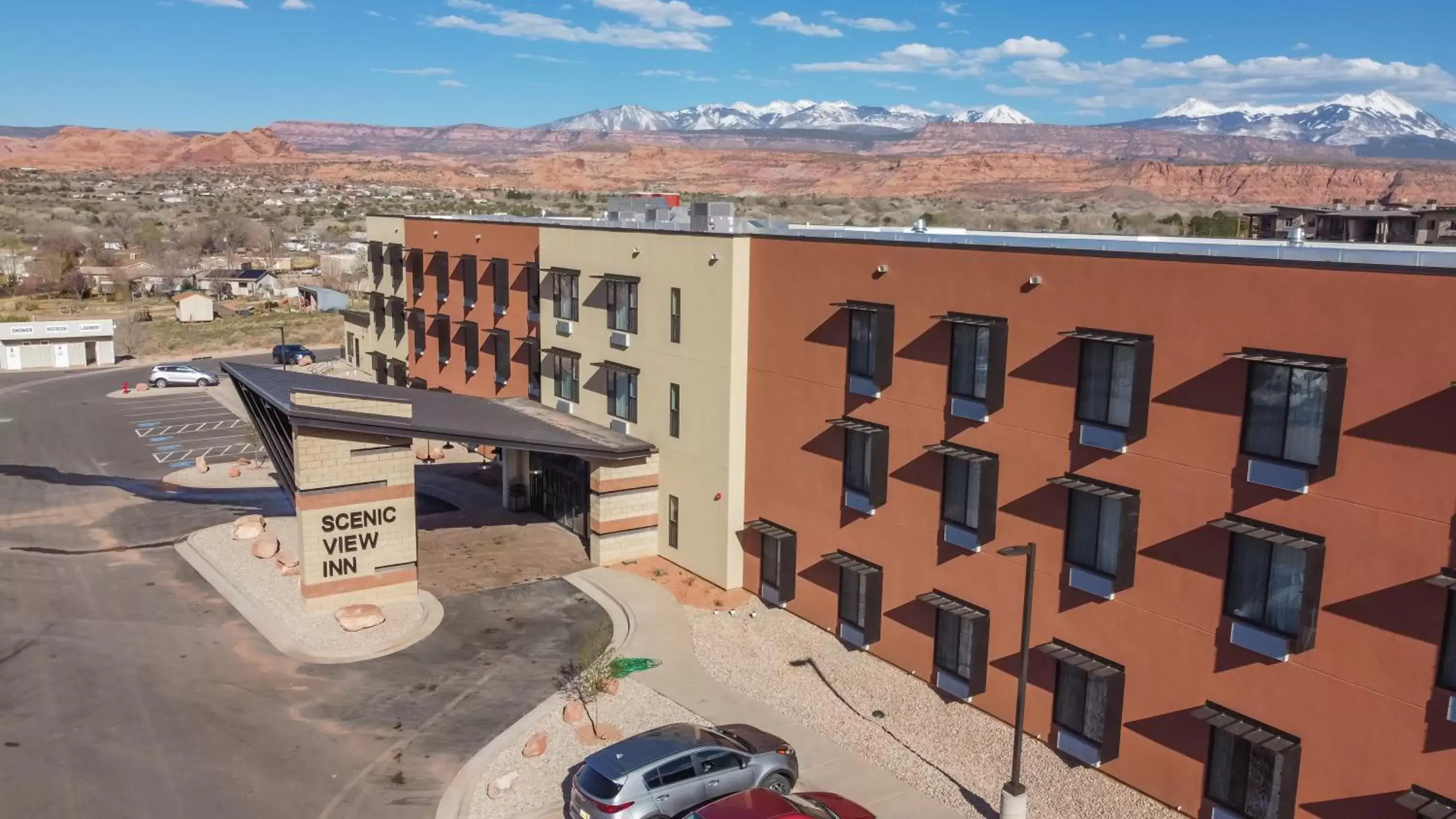 Property building, Bird's-eye View in Scenic View Inn & Suites Moab