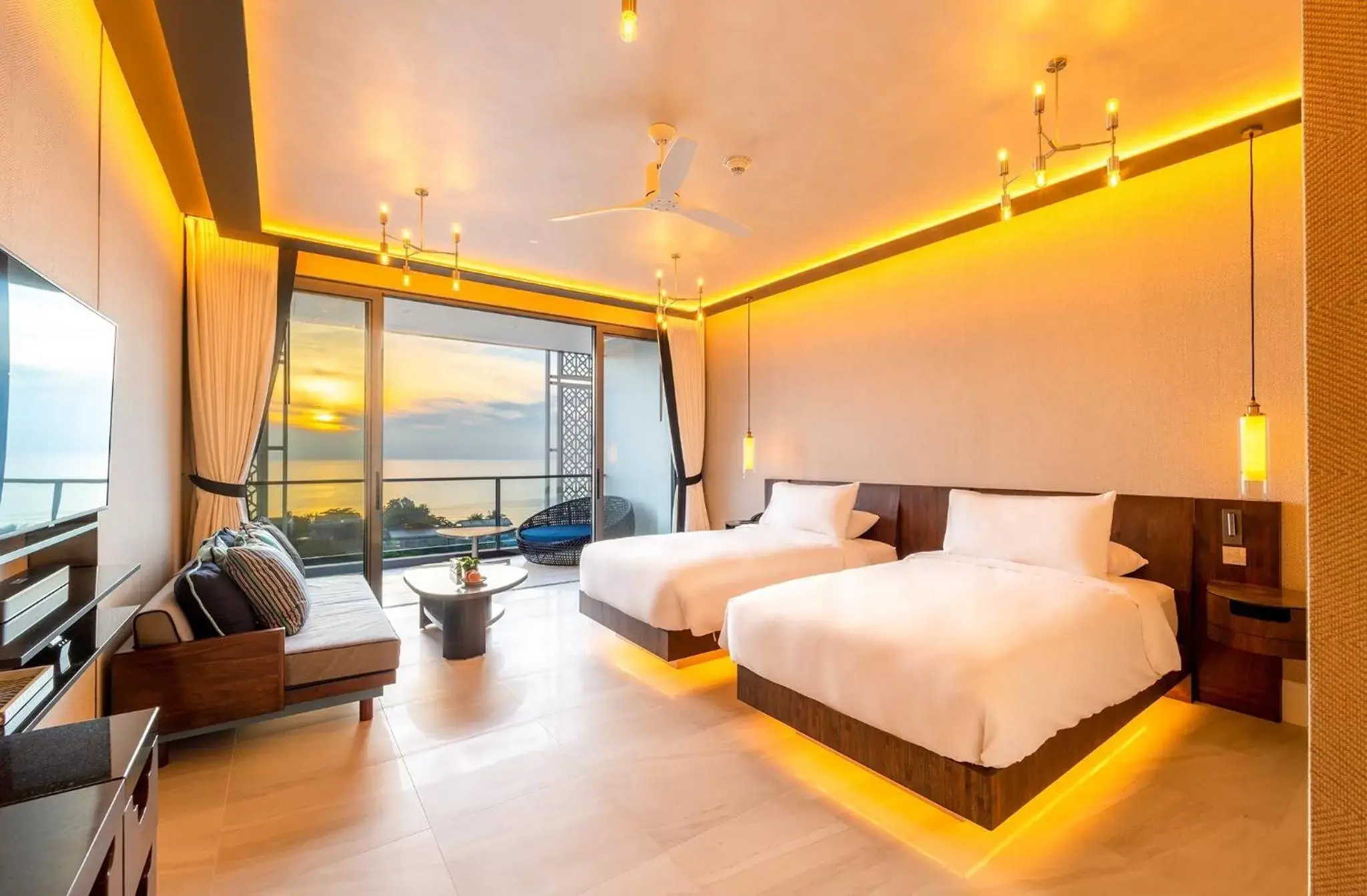 Bed in Baba Beach Club Hua Hin Luxury Pool Villa by Sri panwa