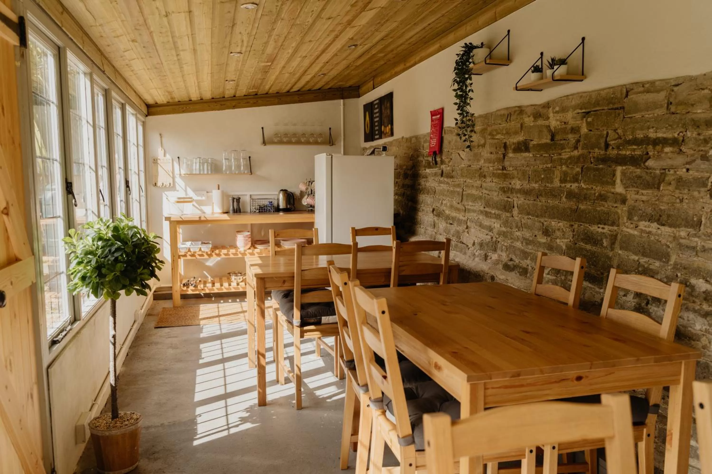 Communal kitchen, Restaurant/Places to Eat in Little England Retreats - Cottage, Yurt and Shepherd Huts