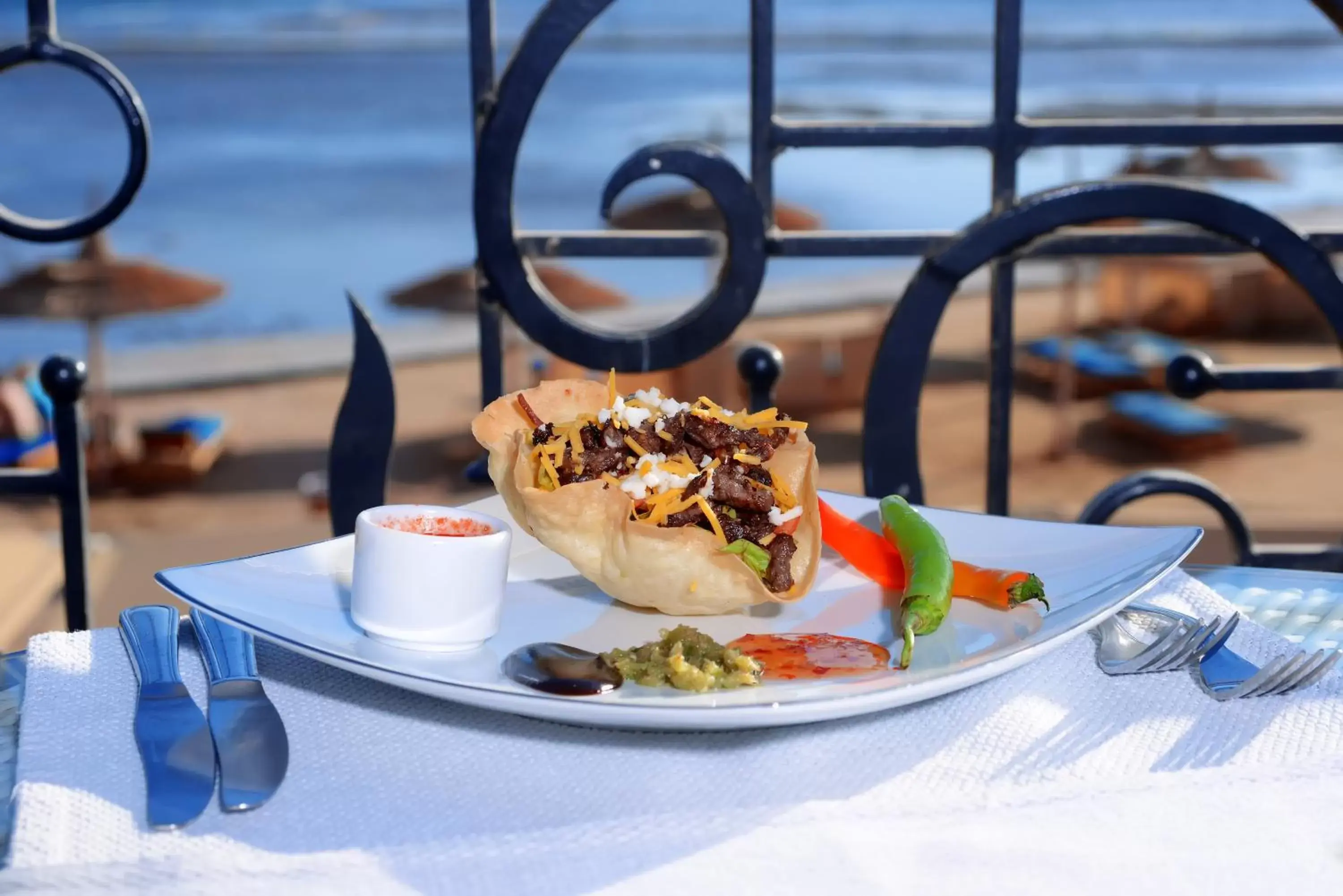 Food close-up in Beach Albatros Resort - Hurghada