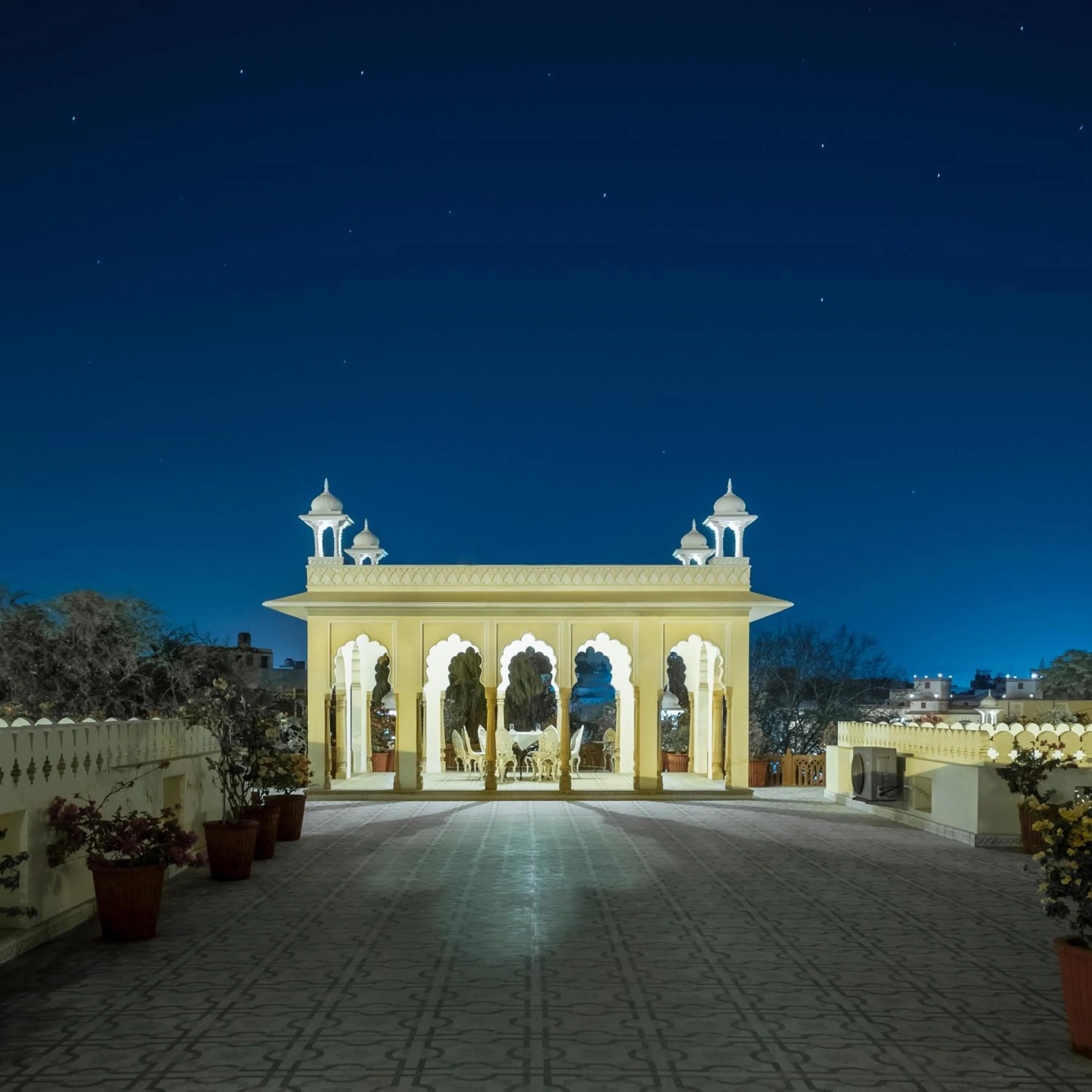 Patio in Alsisar Haveli - Heritage Hotel