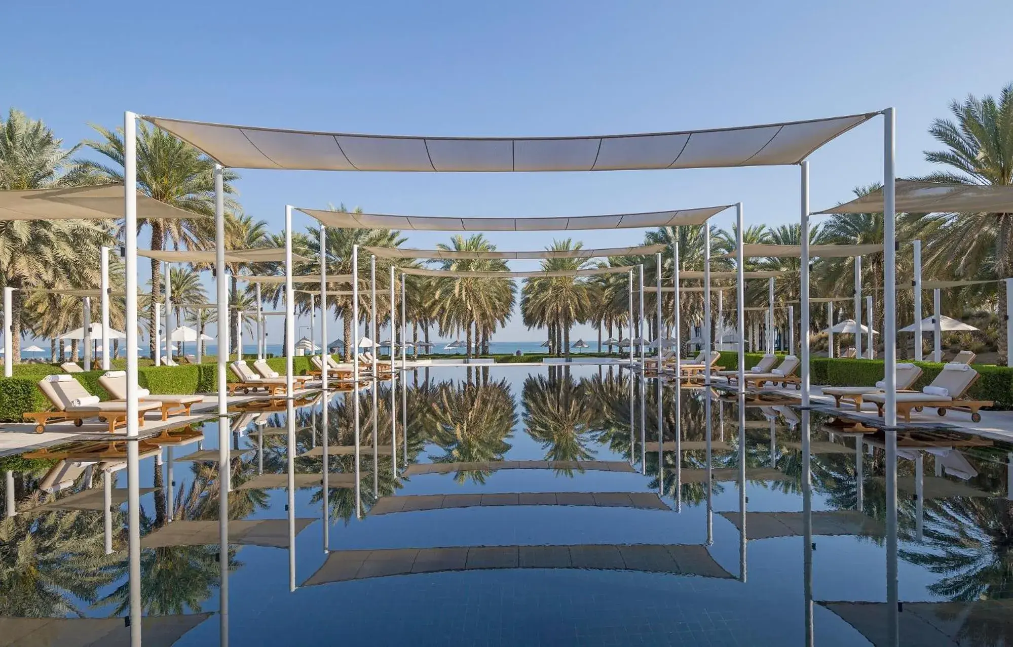 Swimming pool in The Chedi Muscat Swimming pool in The Chedi Muscat