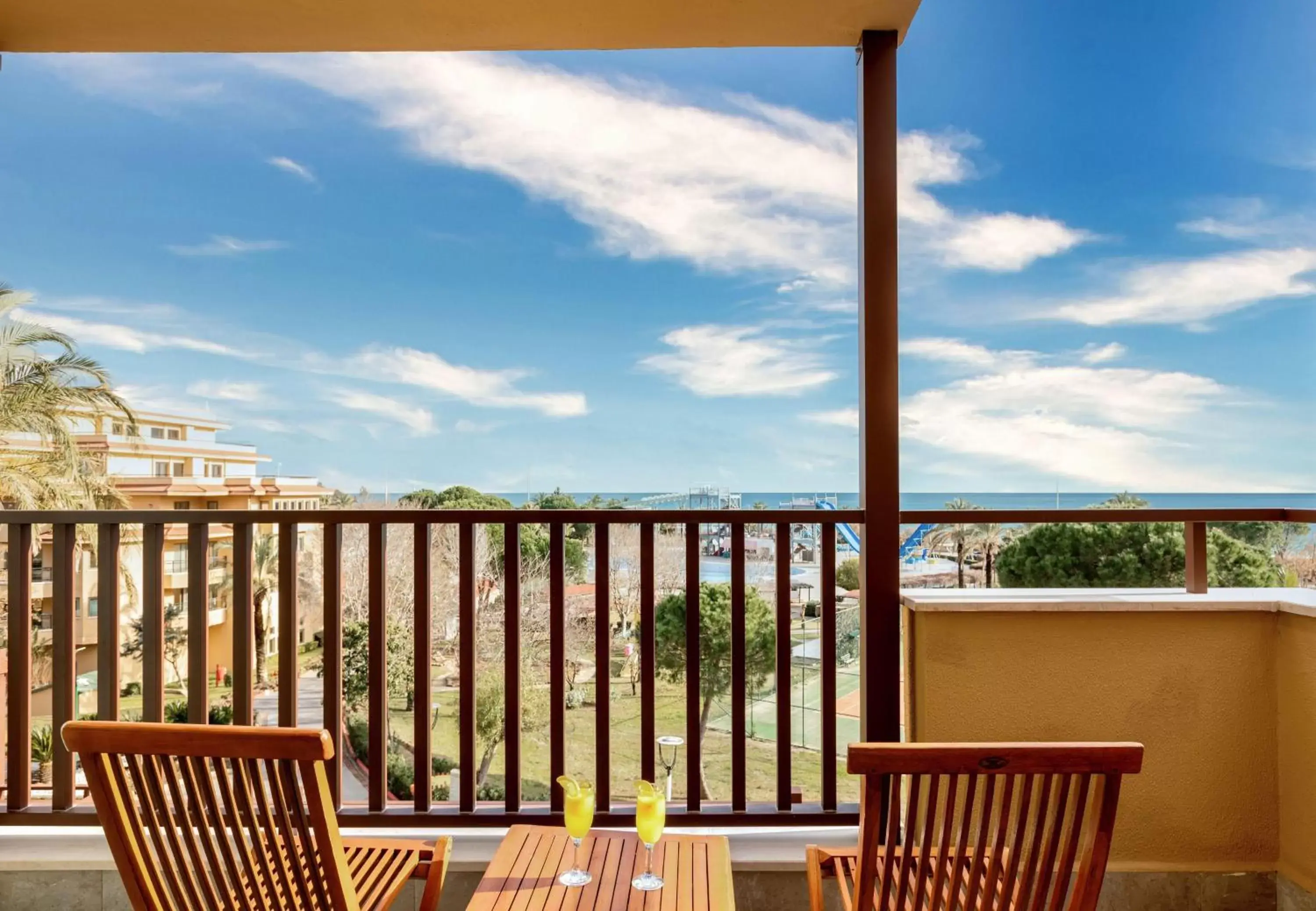 View (from property/room), Balcony/Terrace in Aquaworld Belek