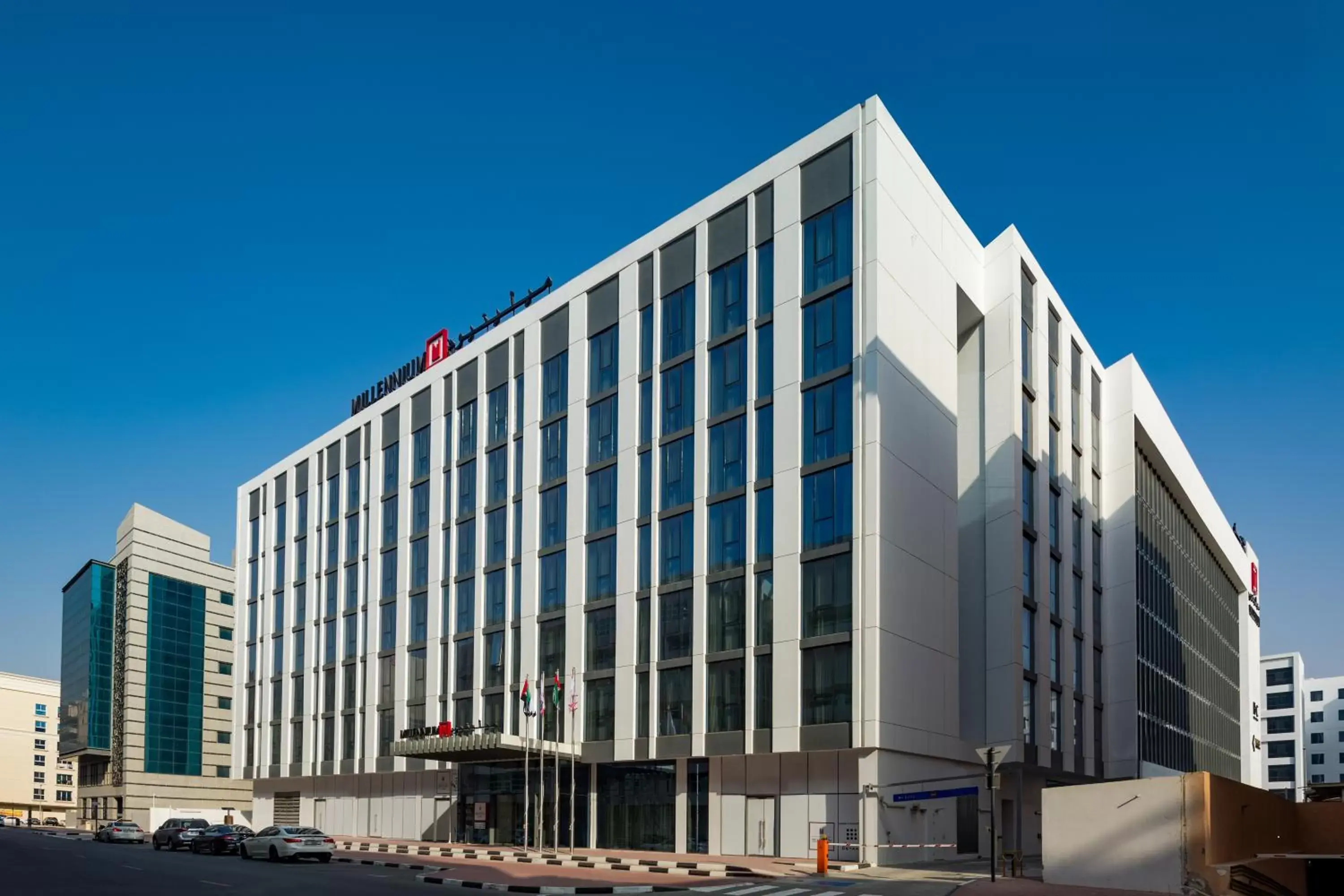 Facade/entrance in Millennium Al Barsha Facade/entrance in Millennium Al Barsha