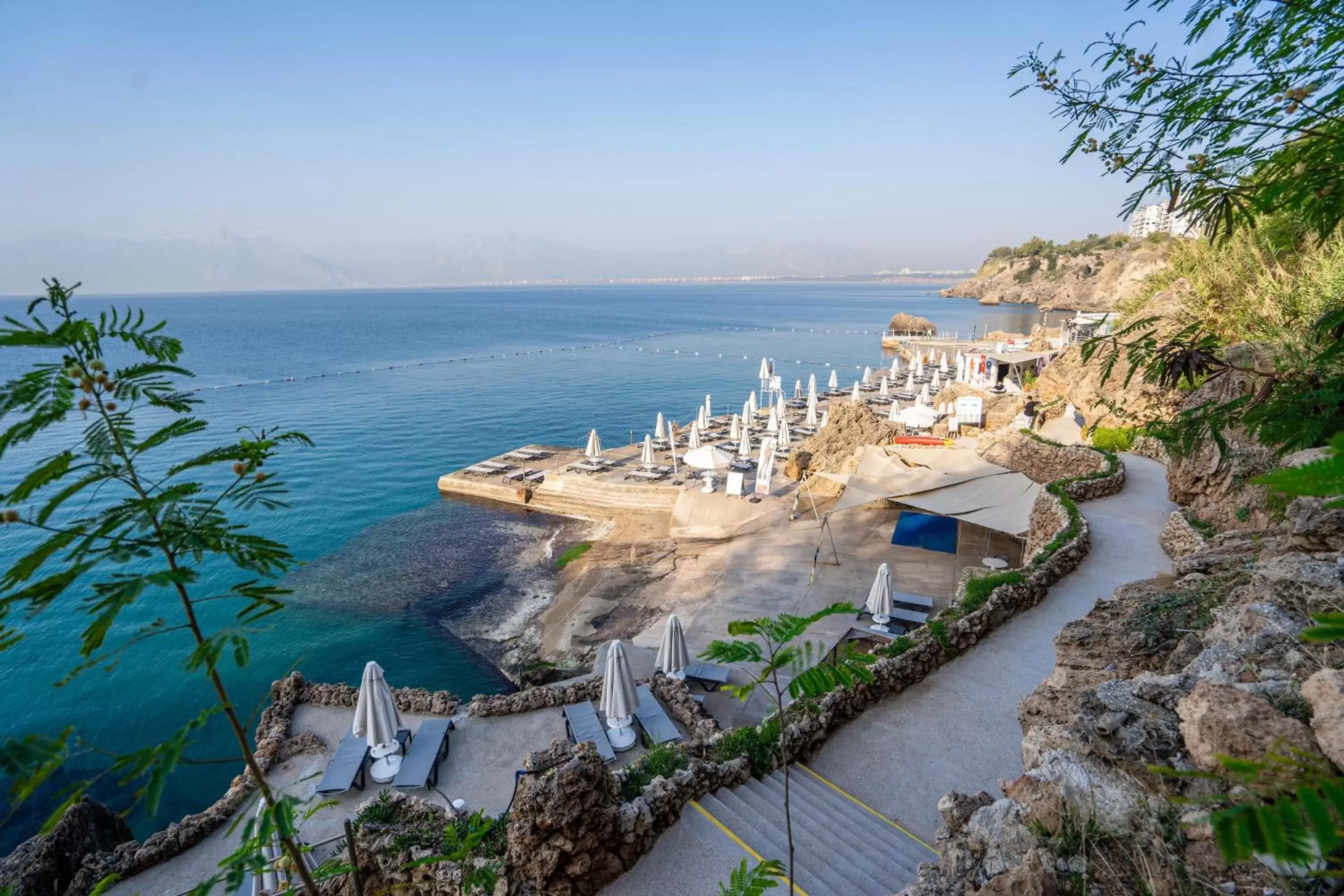 Beach, Bird's-eye View in Akra Hotel