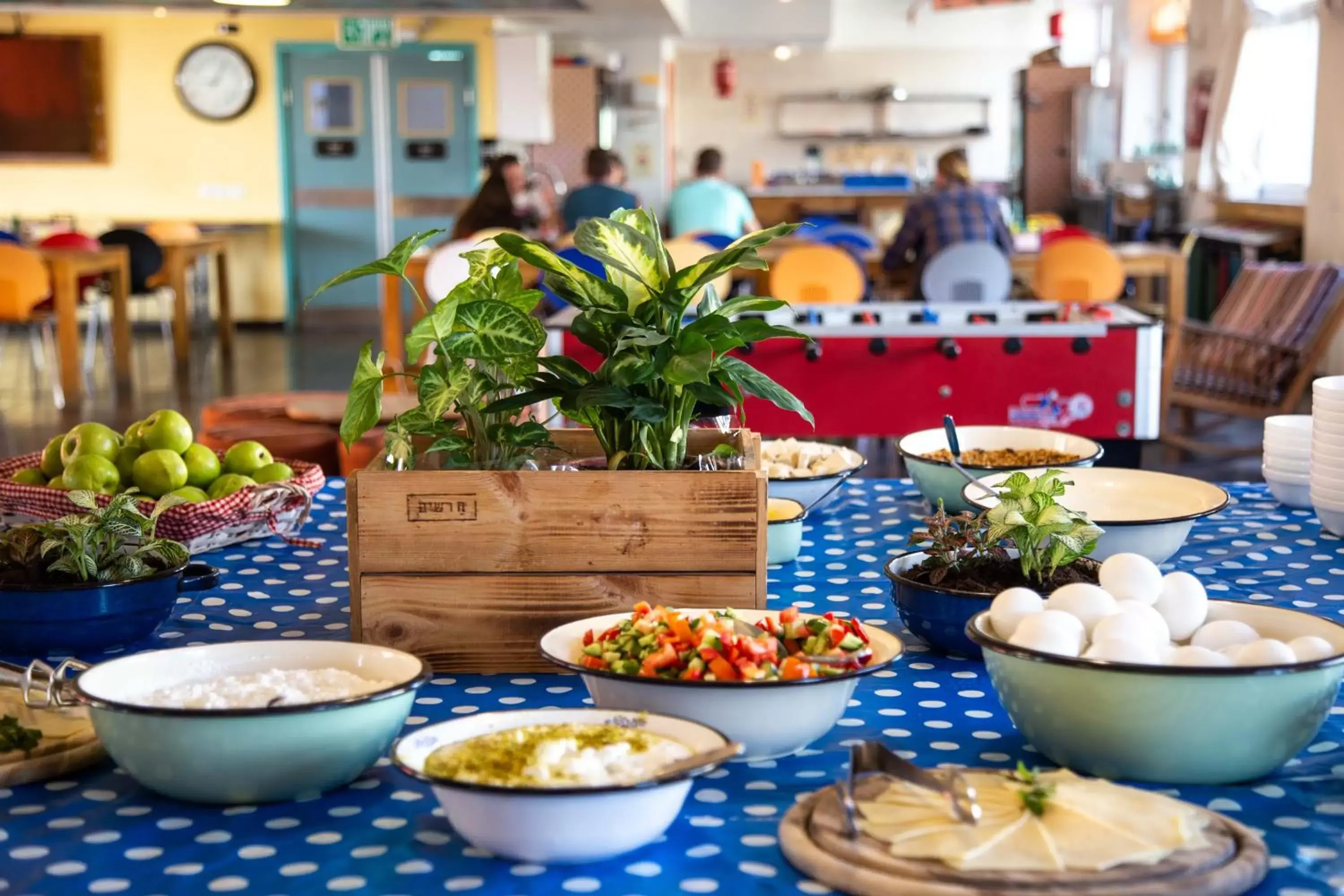 Dining area in Abraham Hostel Jerusalem