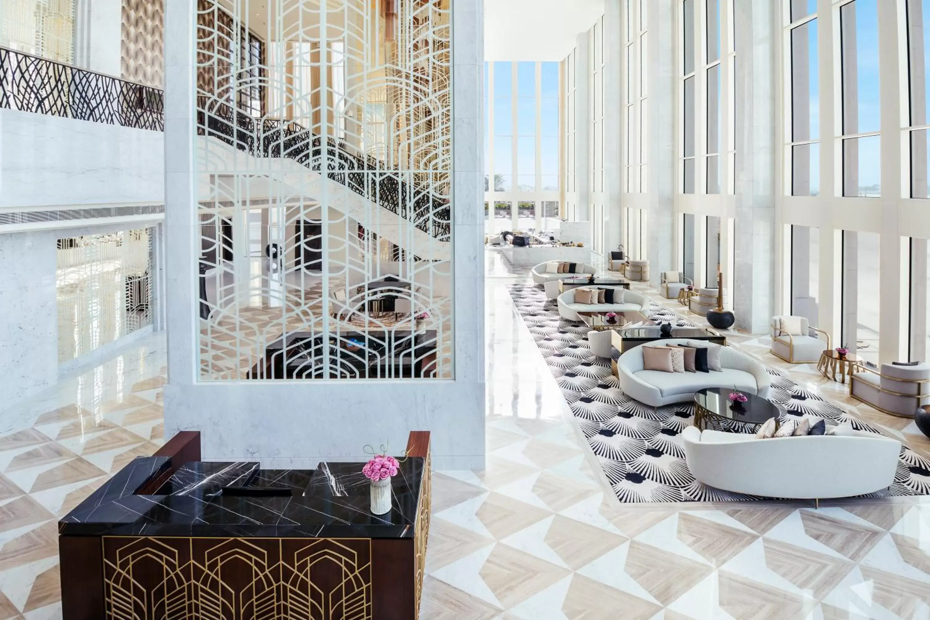 Lobby or reception in Wyndham Grand Doha West Bay Beach