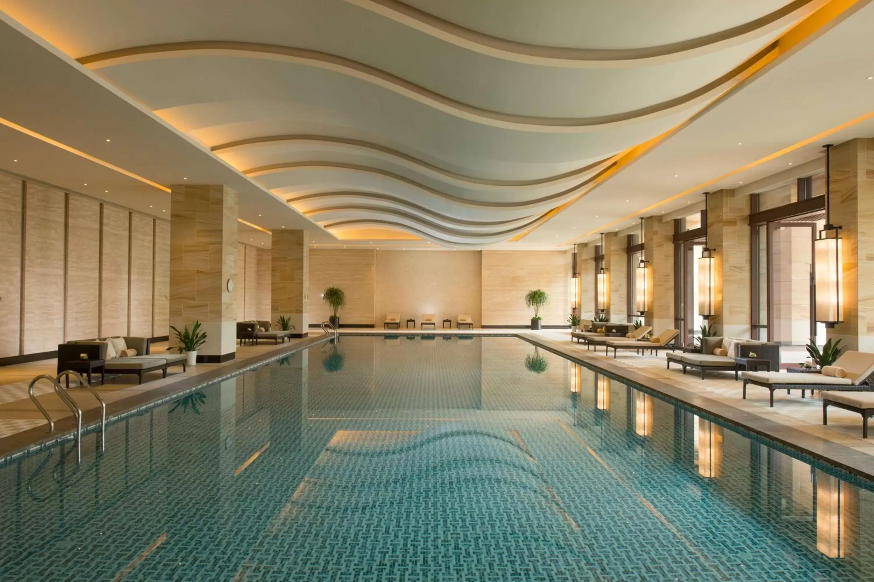 Pool view in Hilton Wuhan Optics Valley Pool view in Hilton Wuhan Optics Valley