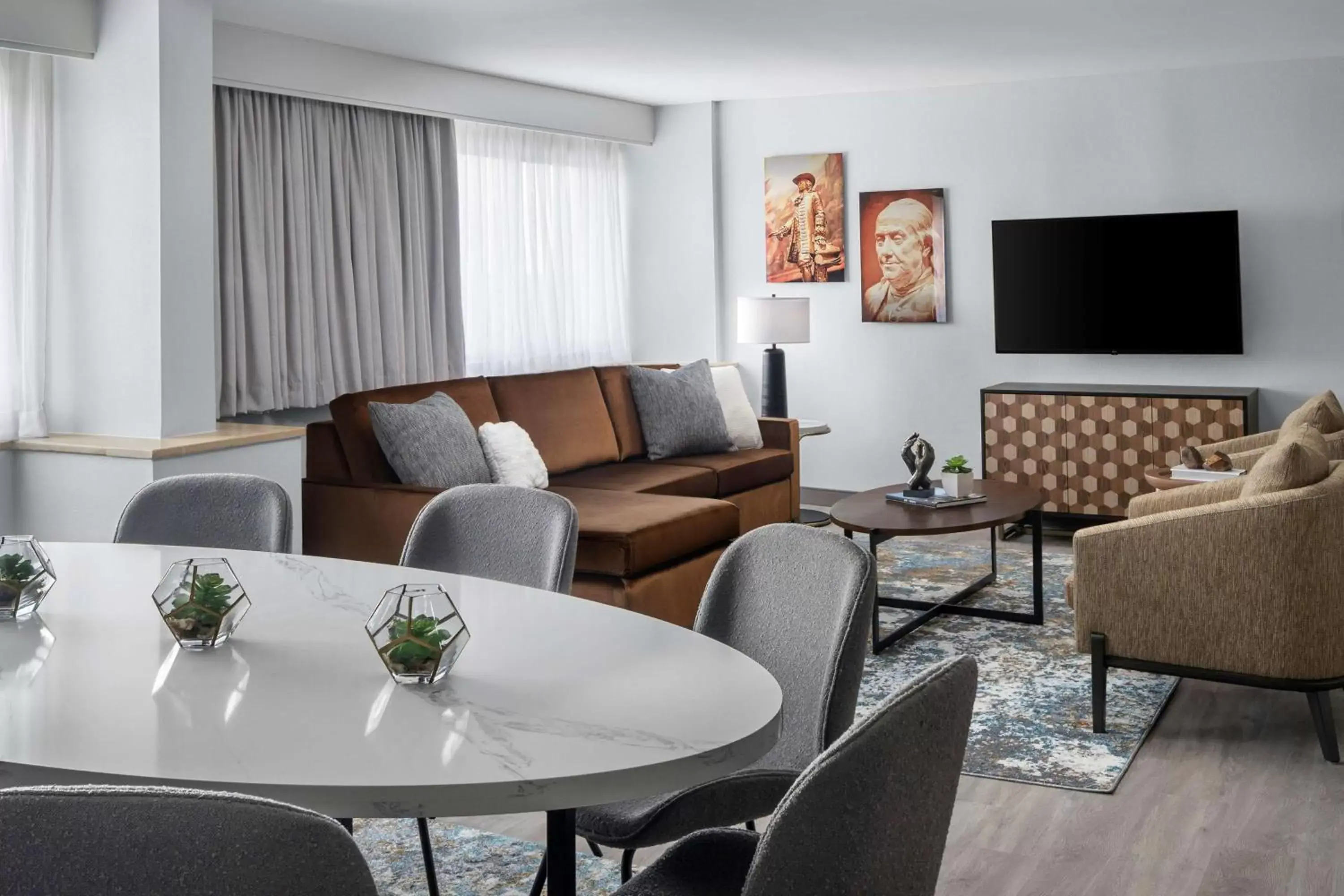 Living room, Seating Area in The Alloy, a DoubleTree by Hilton - Valley Forge